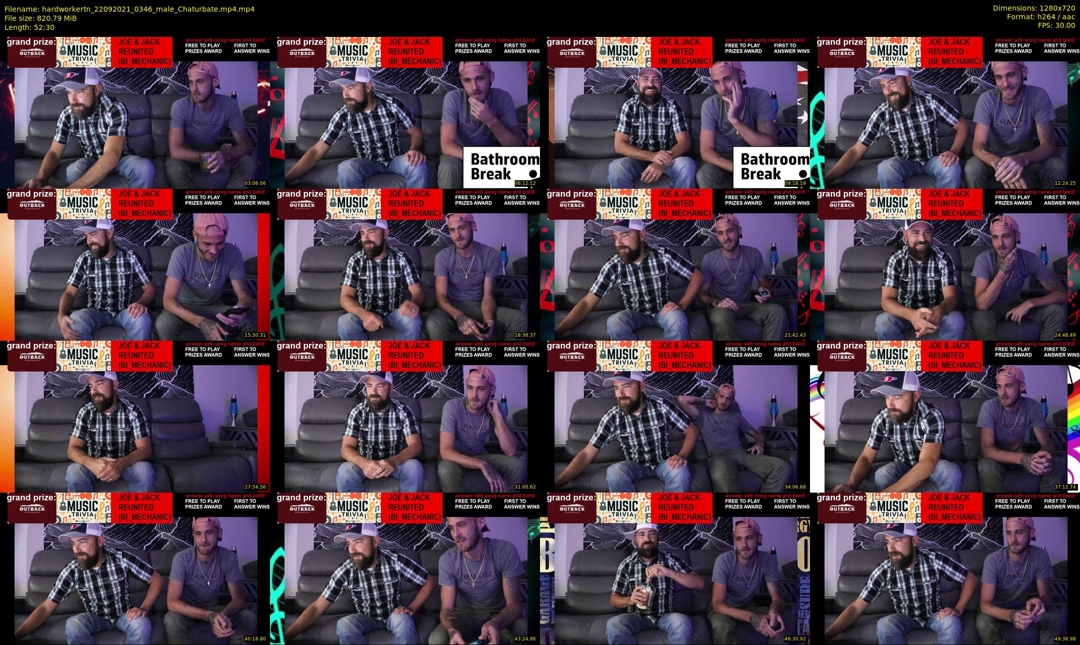 hardworkertn — 53 minute Chaturbate male cam show recording, 720p, Sep 22, 2021