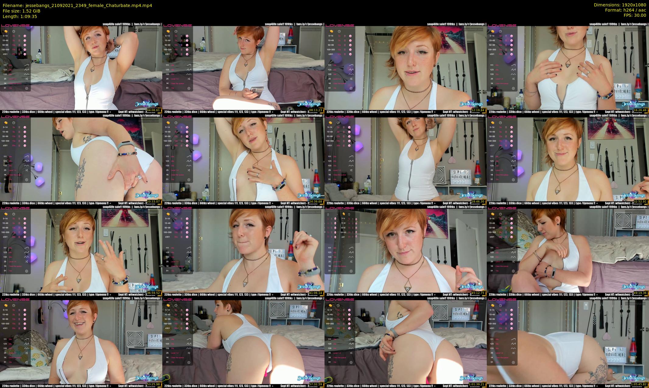 jessebangs — 70 minute Chaturbate female cam show recording, 1080p, Sep 21, 2021