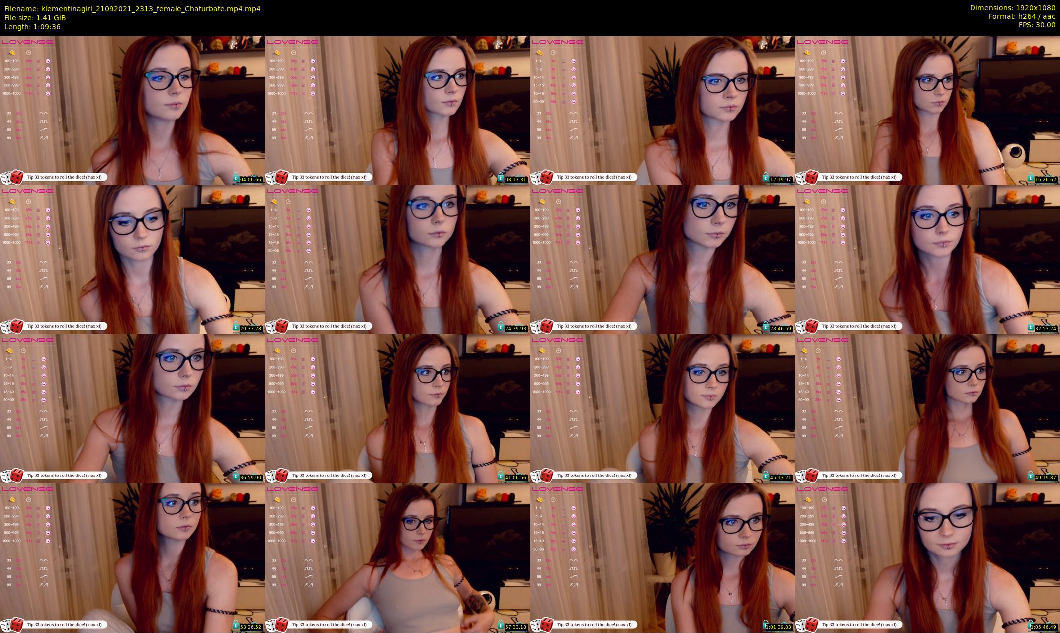 klementinagirl — 70 minute Chaturbate female cam show recording, 1080p, Sep 21, 2021