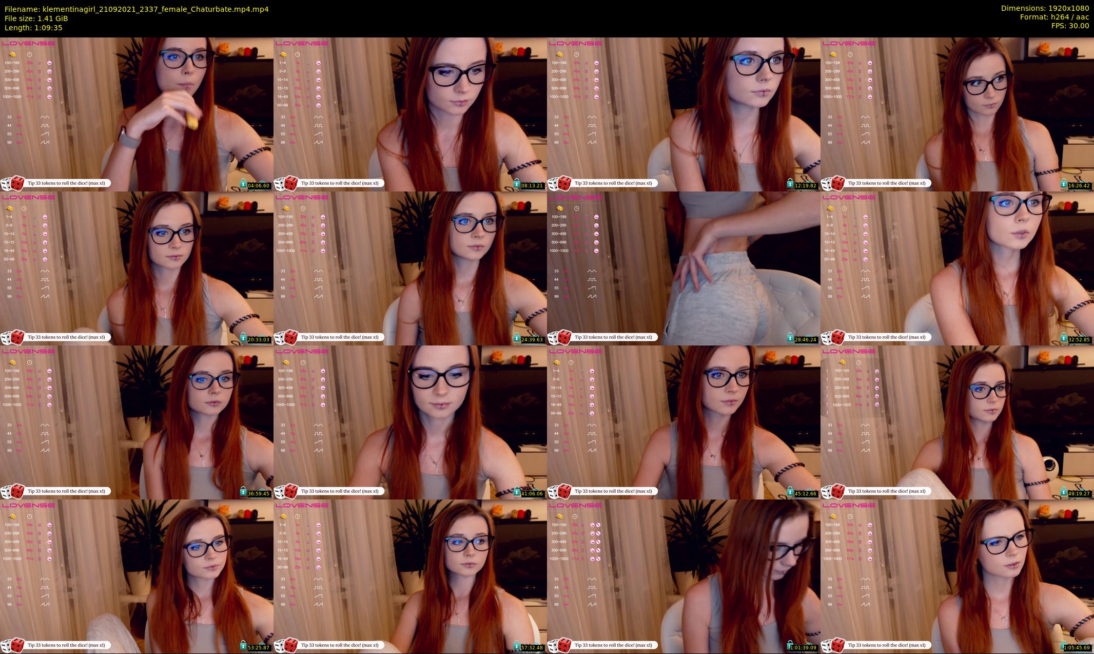 klementinagirl — 70 minute Chaturbate female cam show recording, 1080p, Sep 21, 2021