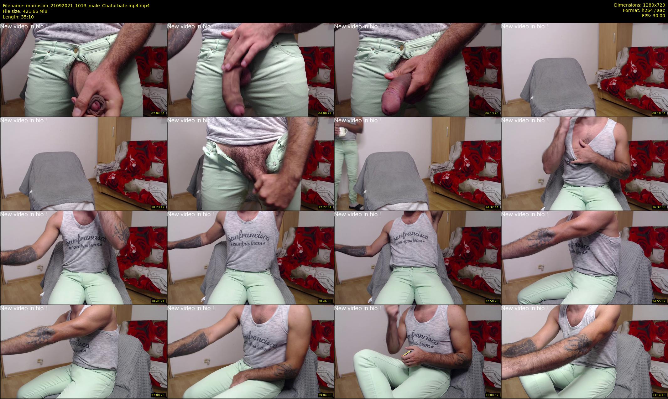 marioslim — 36 minute Chaturbate male cam show recording, 720p, Sep 21, 2021