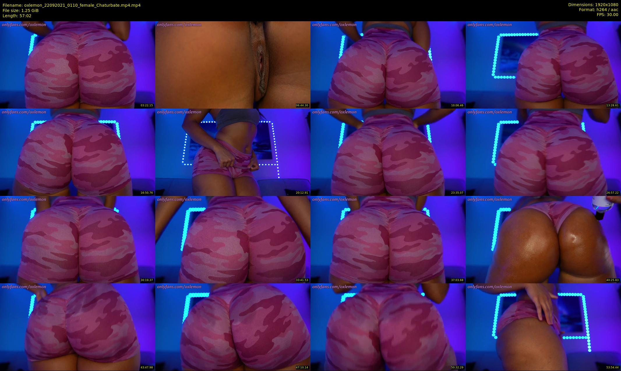 oxlemon — 58 minute Chaturbate female cam show recording, 1080p, Sep 22, 2021