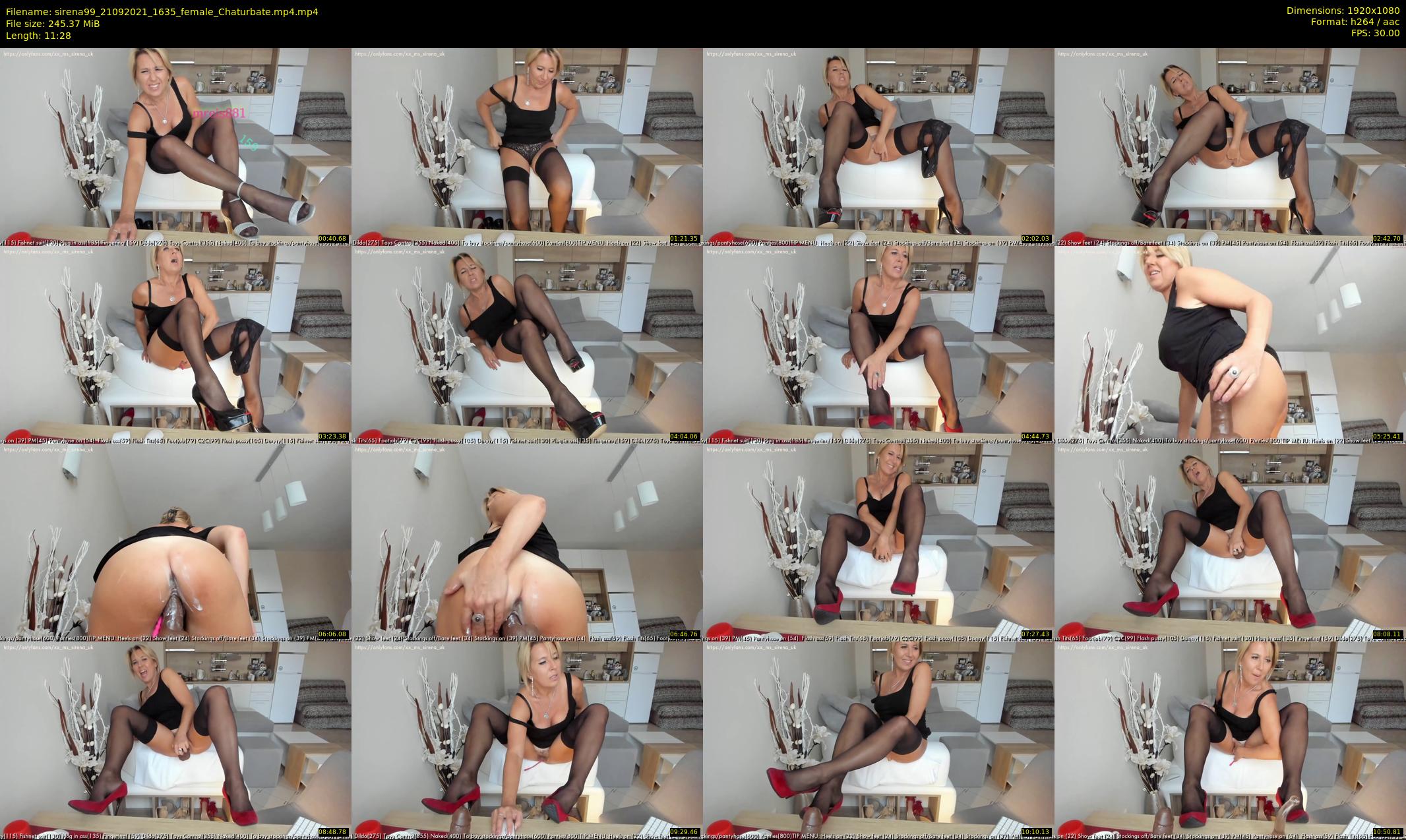 sirena99 — 12 minute Chaturbate female cam show recording, 1080p, Sep 21, 2021