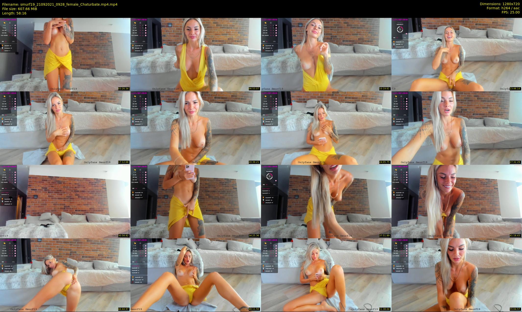 smurf19 — 59 minute Chaturbate female cam show recording, 720p, Sep 21, 2021
