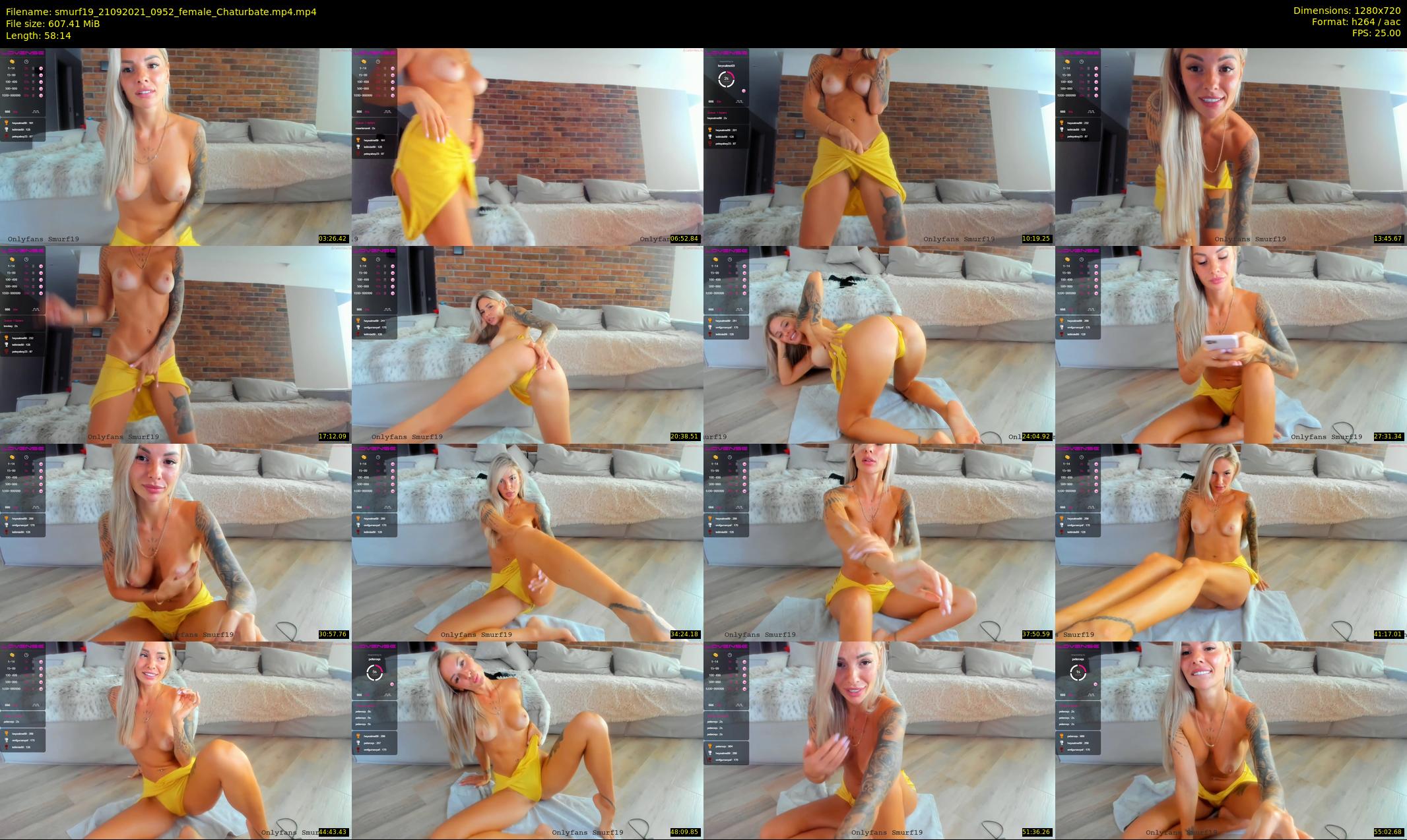 smurf19 — 59 minute Chaturbate female cam show recording, 720p, Sep 21, 2021