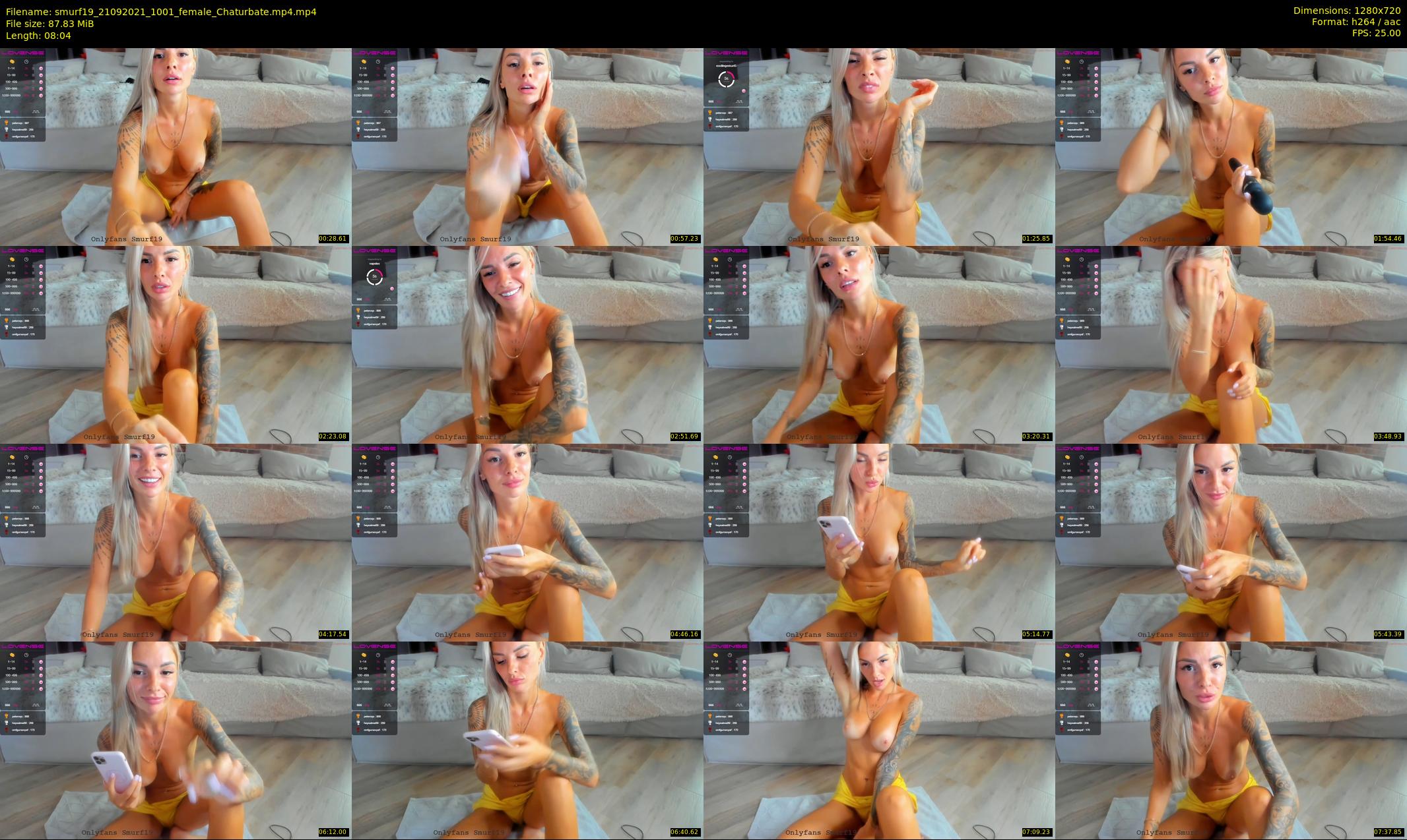 smurf19 — 9 minute Chaturbate female cam show recording, 720p, Sep 21, 2021