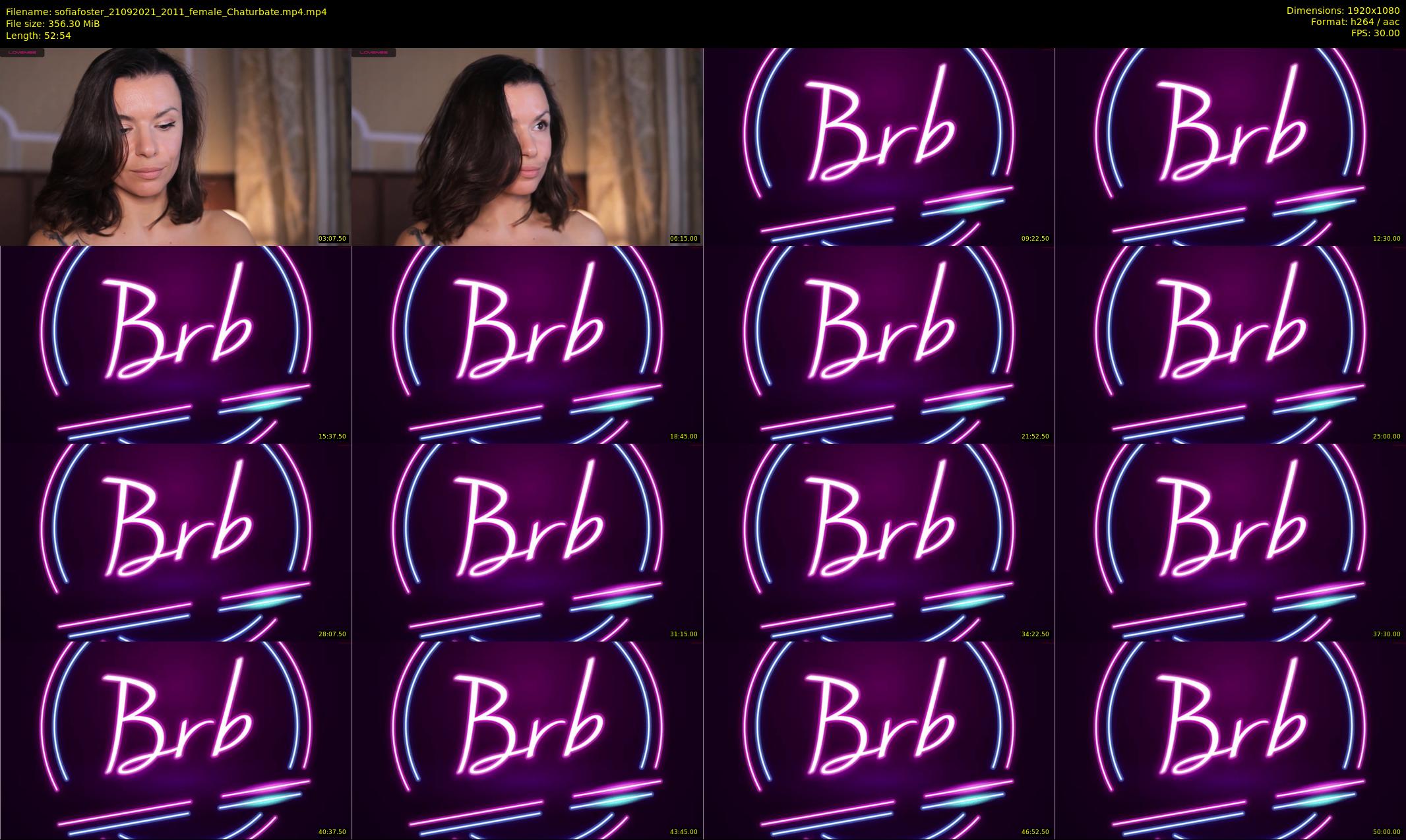 sofiafoster — 53 minute Chaturbate female cam show recording, 1080p, Sep 21, 2021