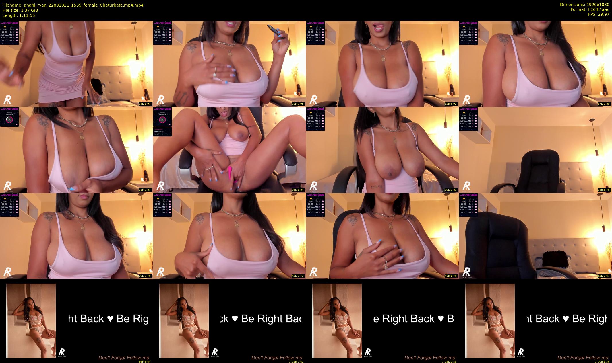 anahi_ryan — 74 minute Chaturbate female cam show recording, 1080p, Sep 22, 2021