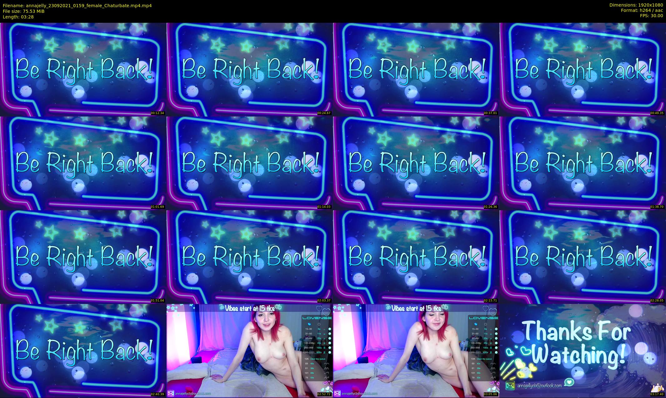 annajelly — 4 minute Chaturbate couple cam show recording, 1080p, Sep 23, 2021