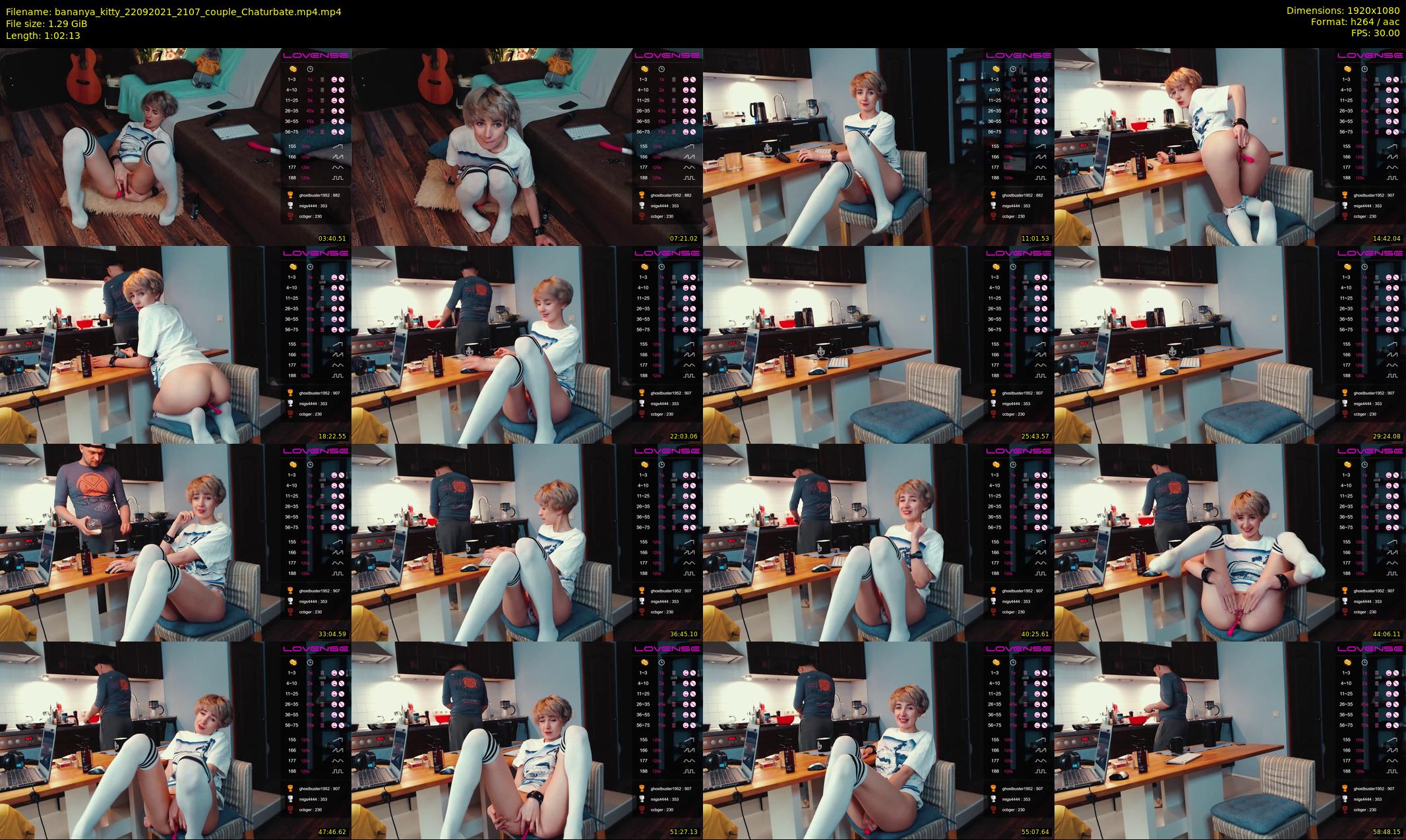 bananya_kitty — 63 minute Chaturbate couple cam show recording, 1080p, Sep 22, 2021