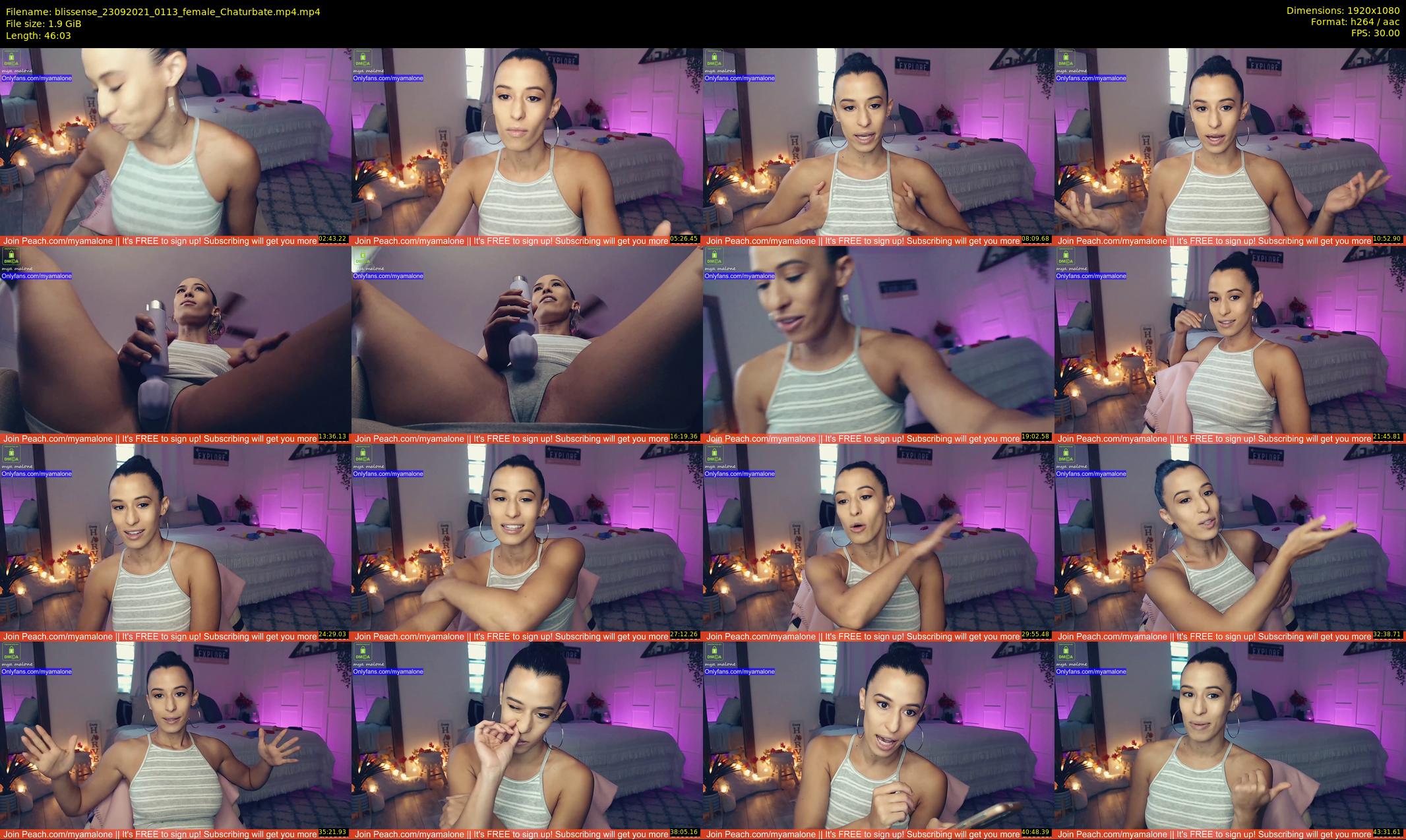 blissense — 47 minute Chaturbate female cam show recording, 1080p, Sep 23, 2021