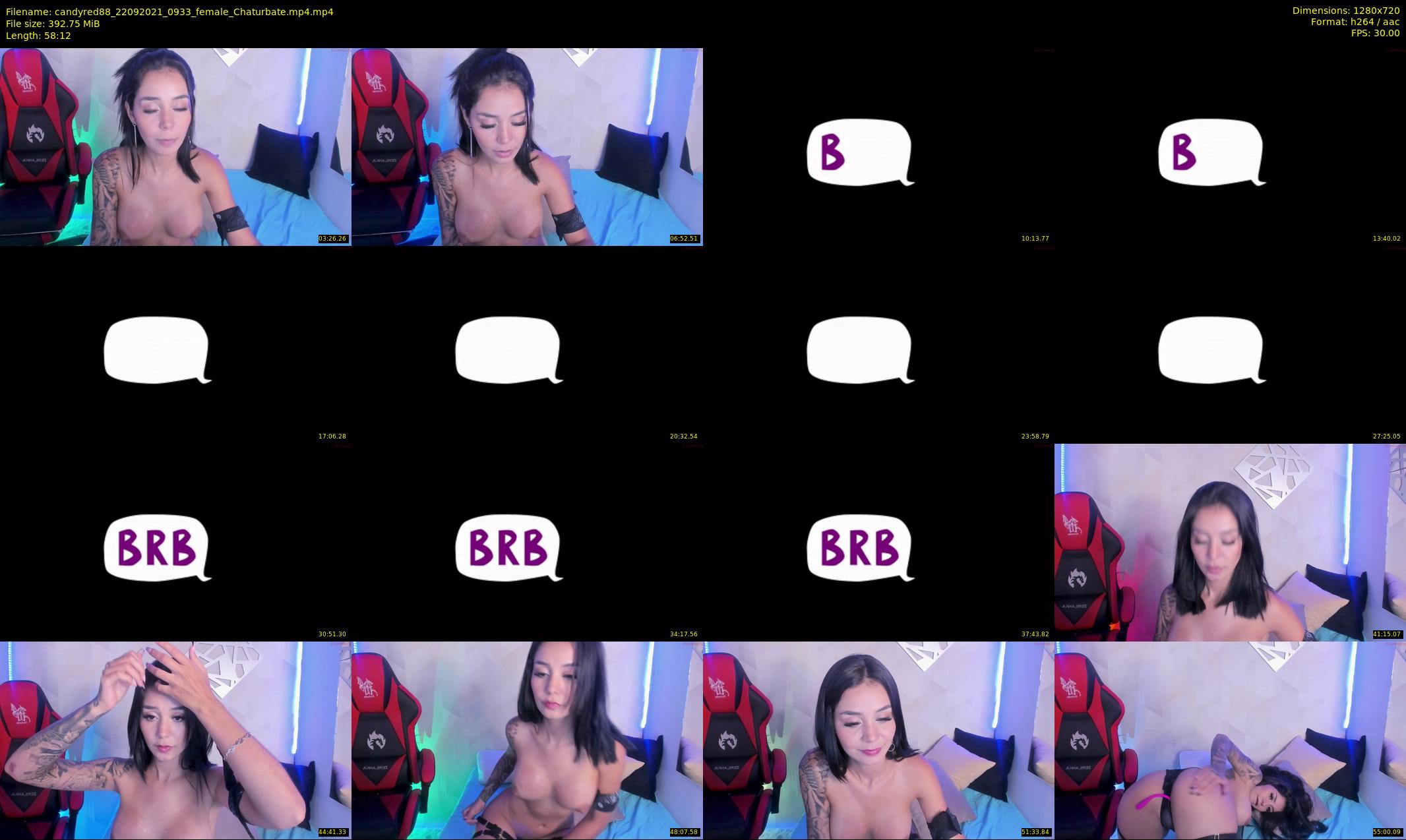 candyred88 — 59 minute Chaturbate female cam show recording, 720p, Sep 22, 2021