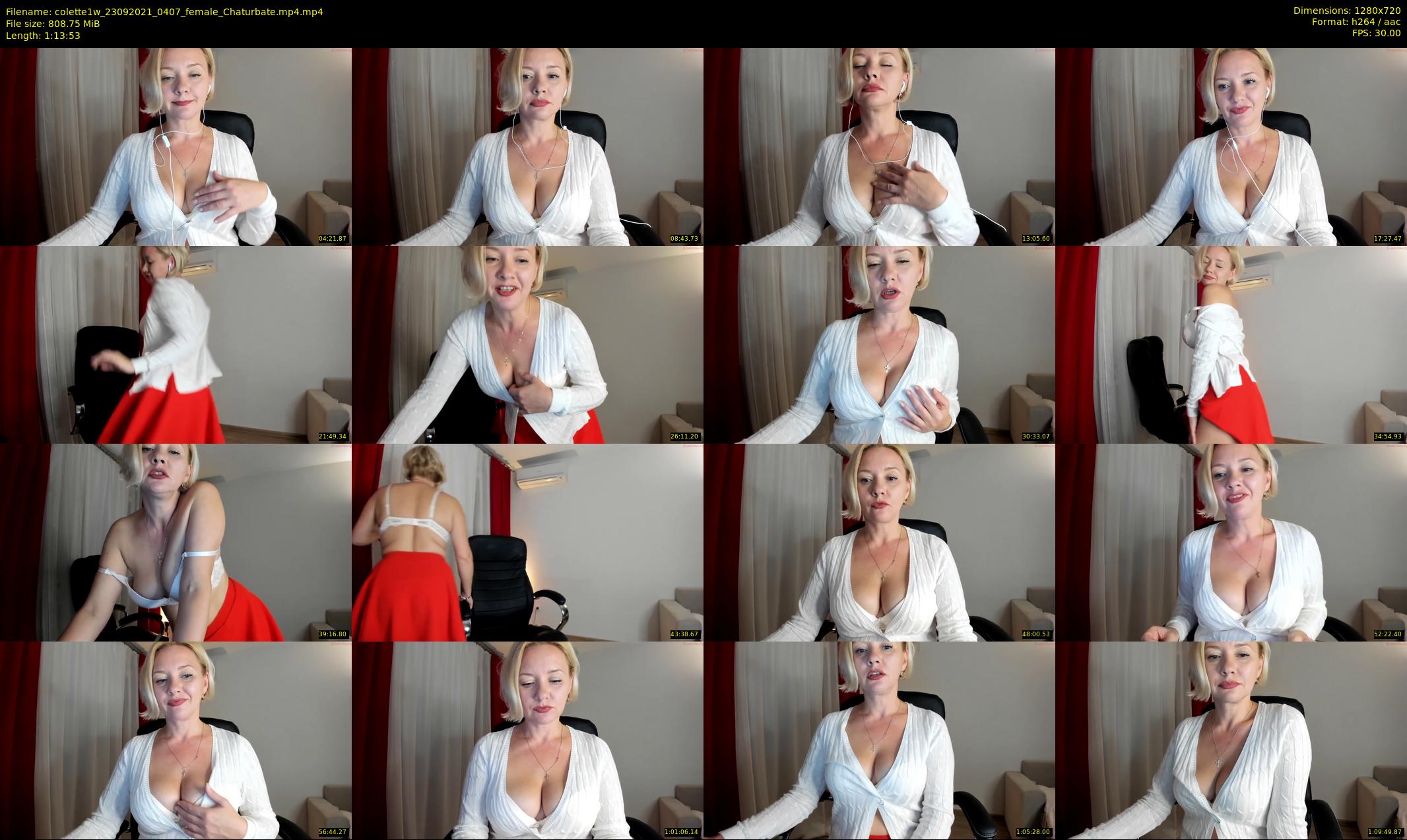 colette1w — 74 minute Chaturbate female cam show recording, 720p, Sep 23, 2021
