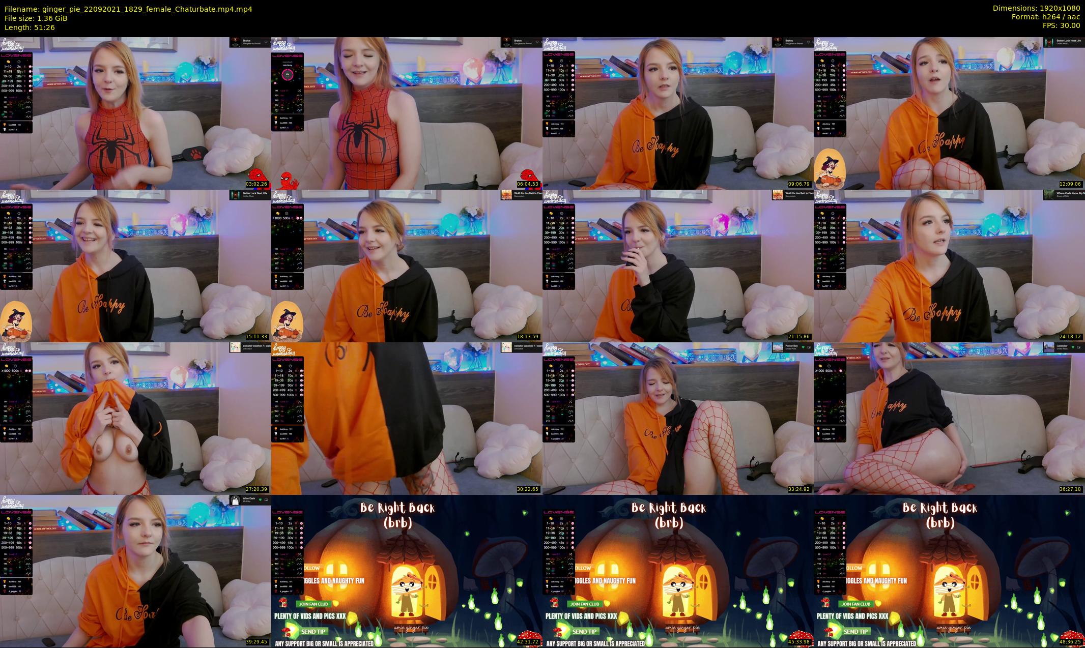 ginger_pie — 52 minute Chaturbate female cam show recording, 1080p, Sep 22, 2021