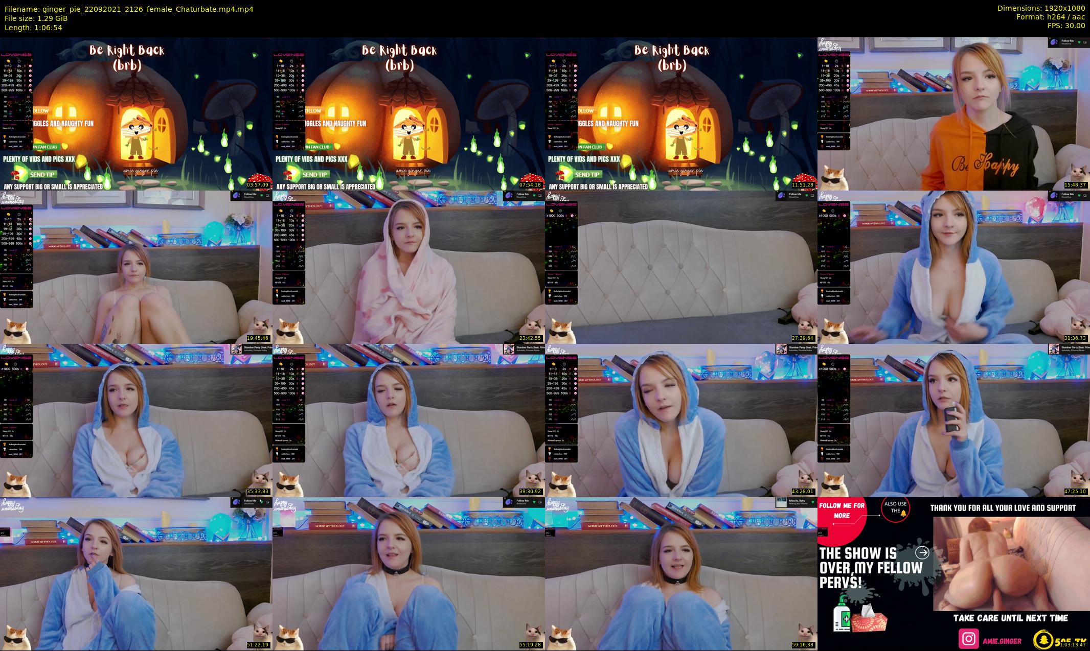 ginger_pie — 67 minute Chaturbate female cam show recording, 1080p, Sep 22, 2021