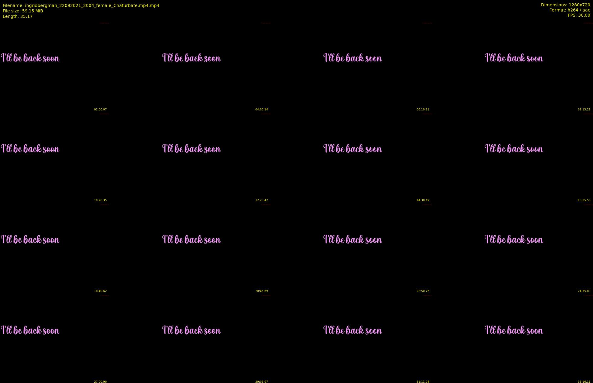 ingridbergman — 36 minute Chaturbate female cam show recording, 720p, Sep 22, 2021