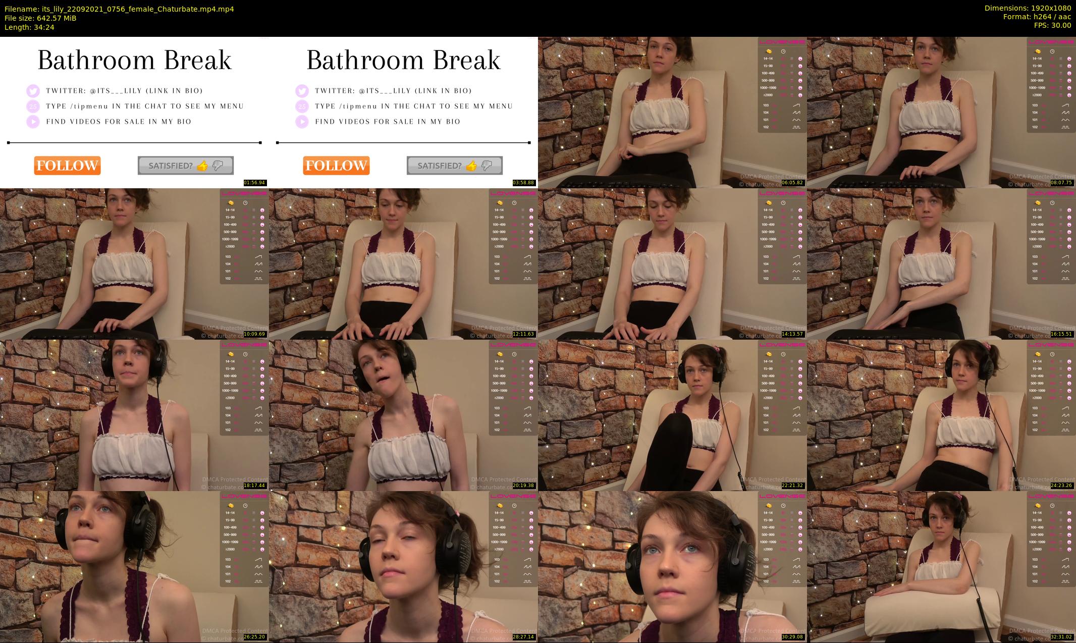 its_lily — 35 minute Chaturbate female cam show recording, 1080p, Sep 22, 2021