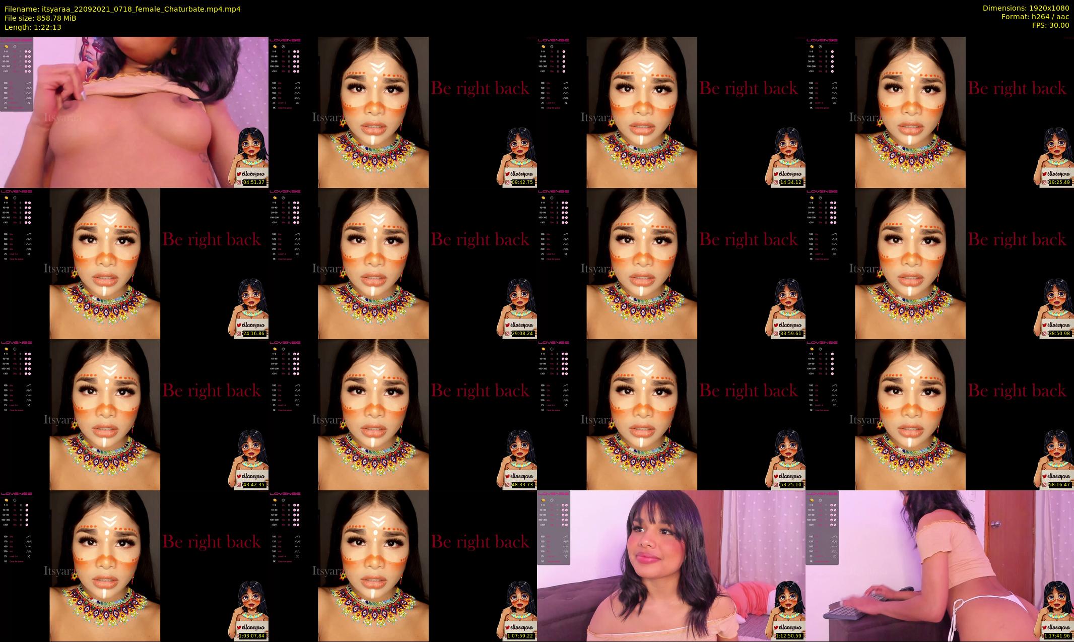 itsyaraa — 83 minute Chaturbate female cam show recording, 1080p, Sep 22, 2021