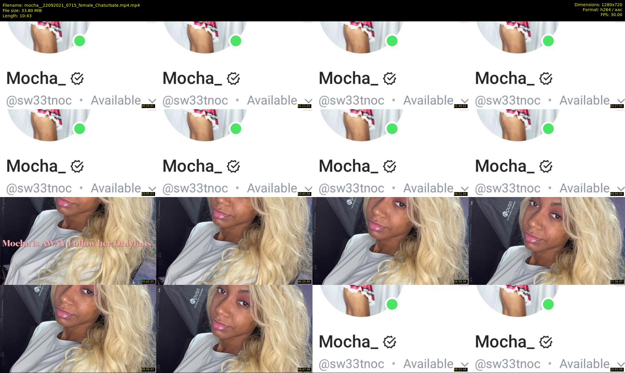 mocha_ — 11 minute Chaturbate female cam show recording, 720p, Sep 22, 2021