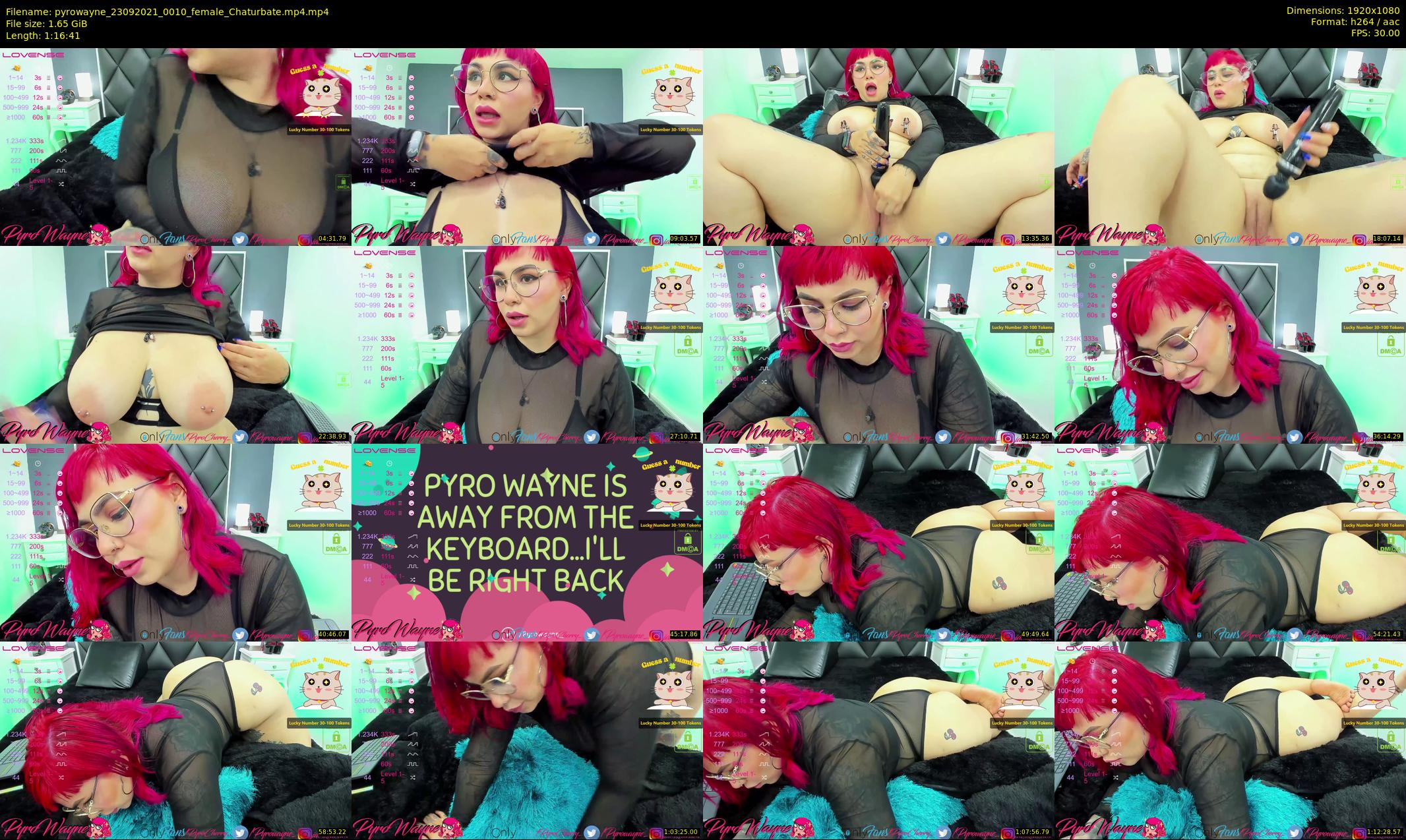 pyrowayne — 77 minute Chaturbate female cam show recording, 1080p, Sep 23, 2021