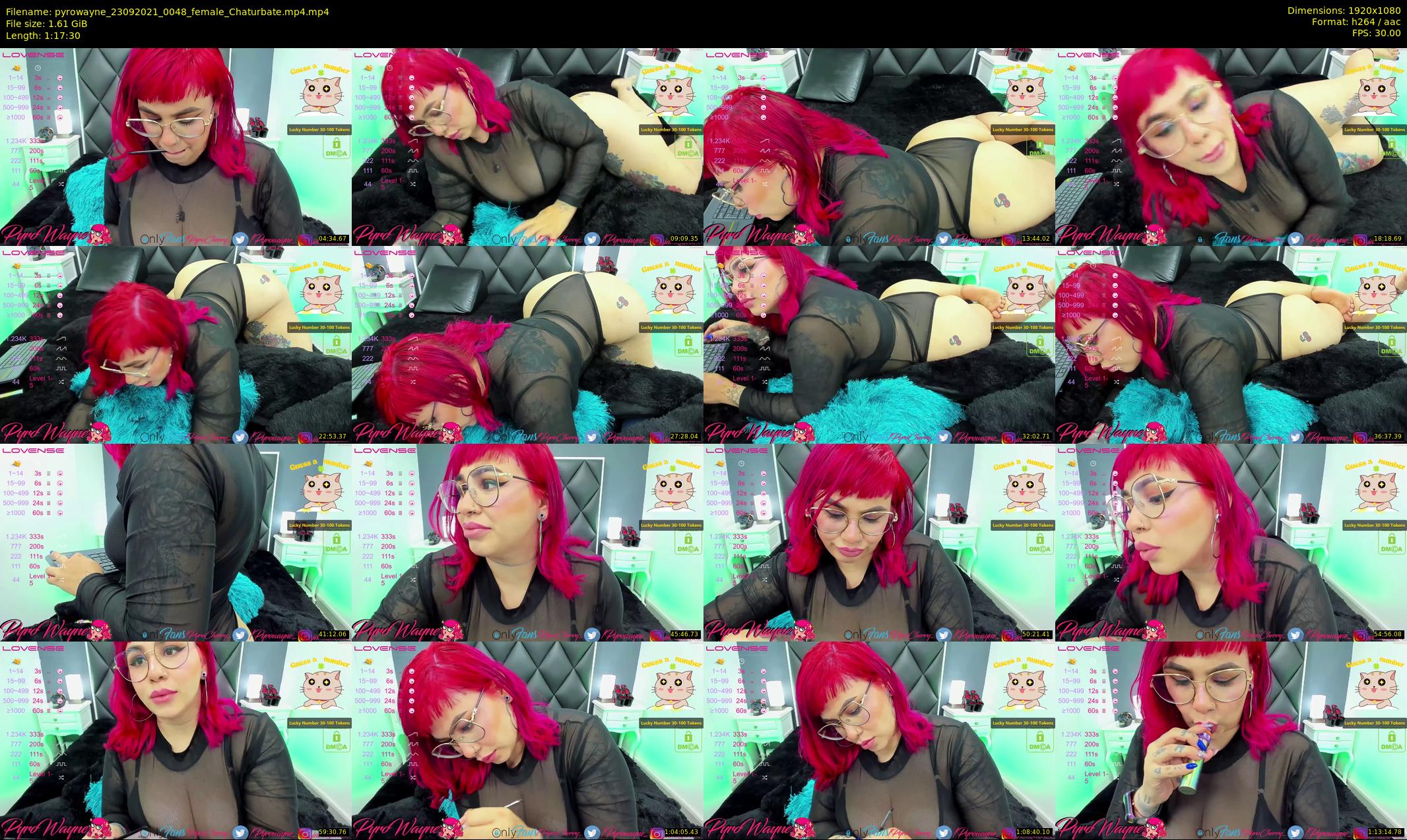 pyrowayne — 78 minute Chaturbate female cam show recording, 1080p, Sep 23, 2021