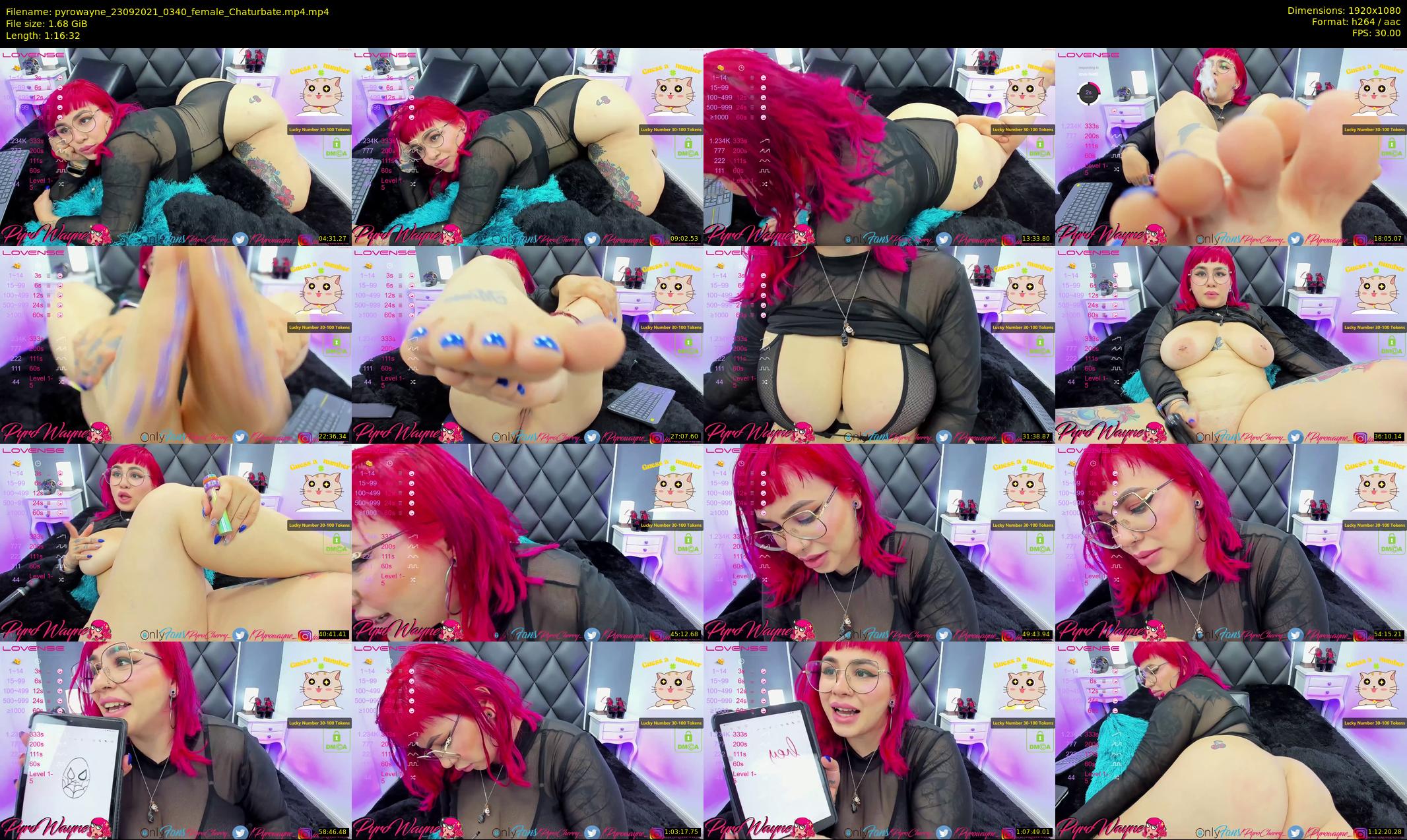 pyrowayne — 77 minute Chaturbate female cam show recording, 1080p, Sep 23, 2021