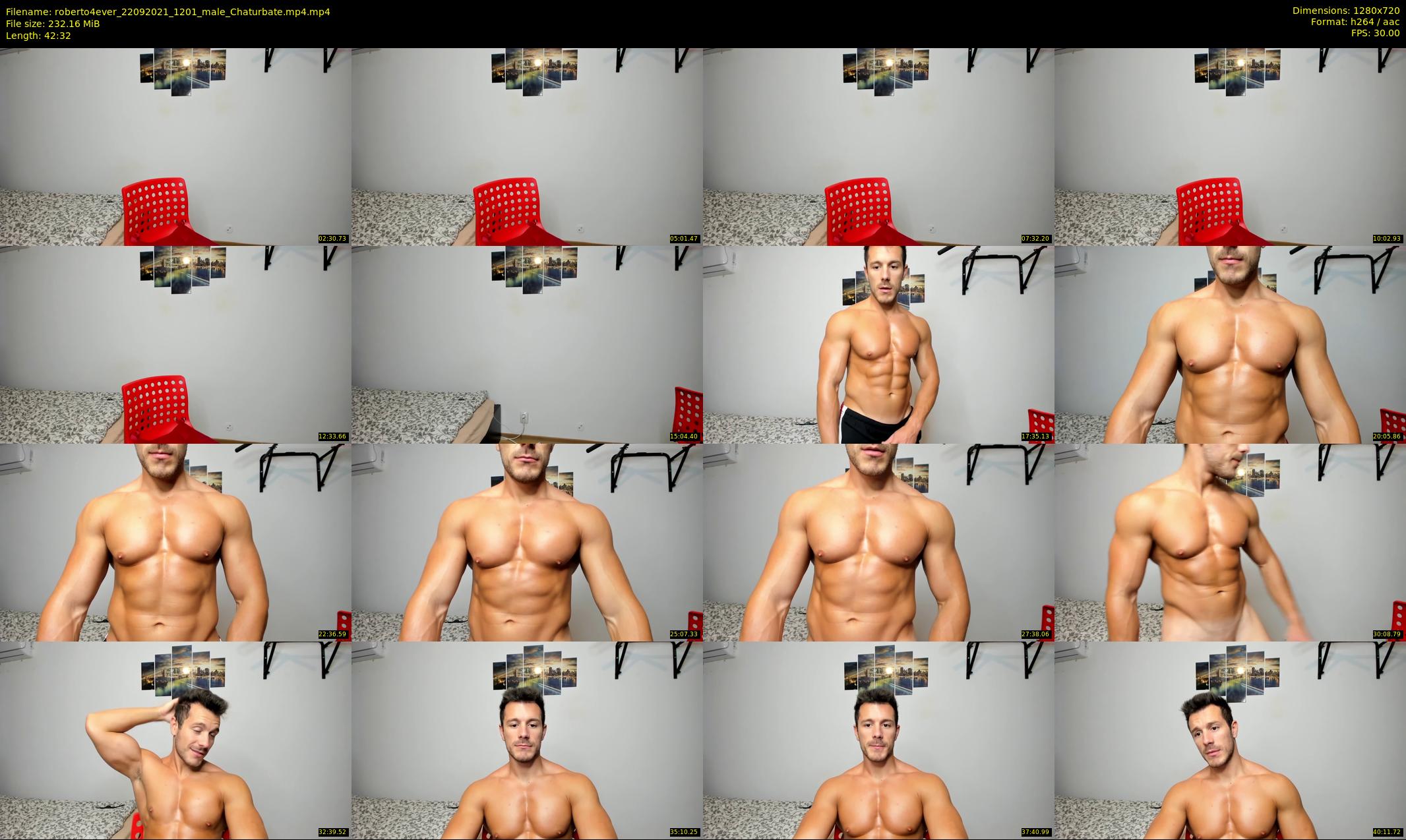 roberto4ever — 43 minute Chaturbate male cam show recording, 720p, Sep 22, 2021