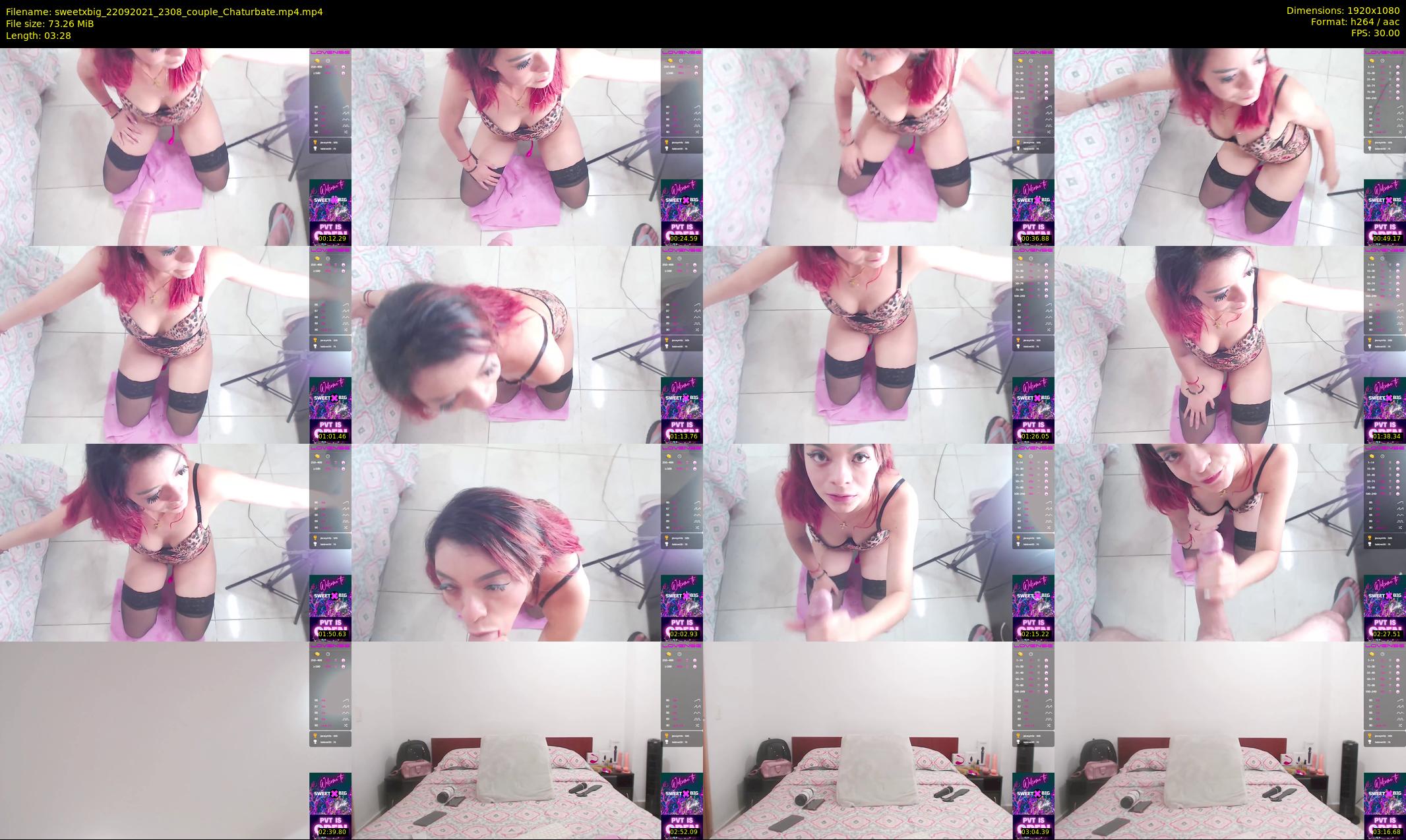 sweetxbig — 4 minute Chaturbate couple cam show recording, 1080p, Sep 22, 2021