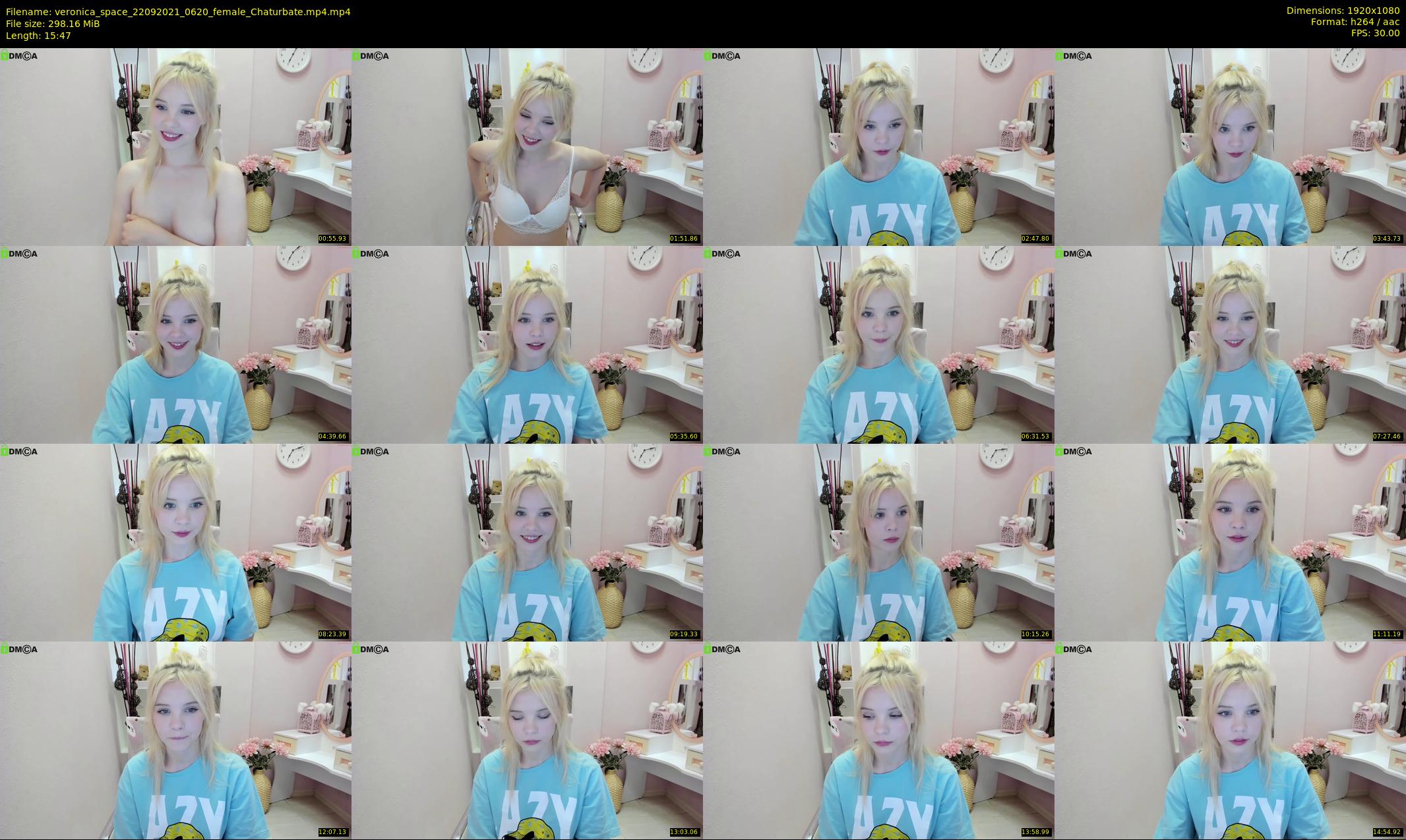 veronica_space — 16 minute Chaturbate female cam show recording, 1080p, Sep 22, 2021