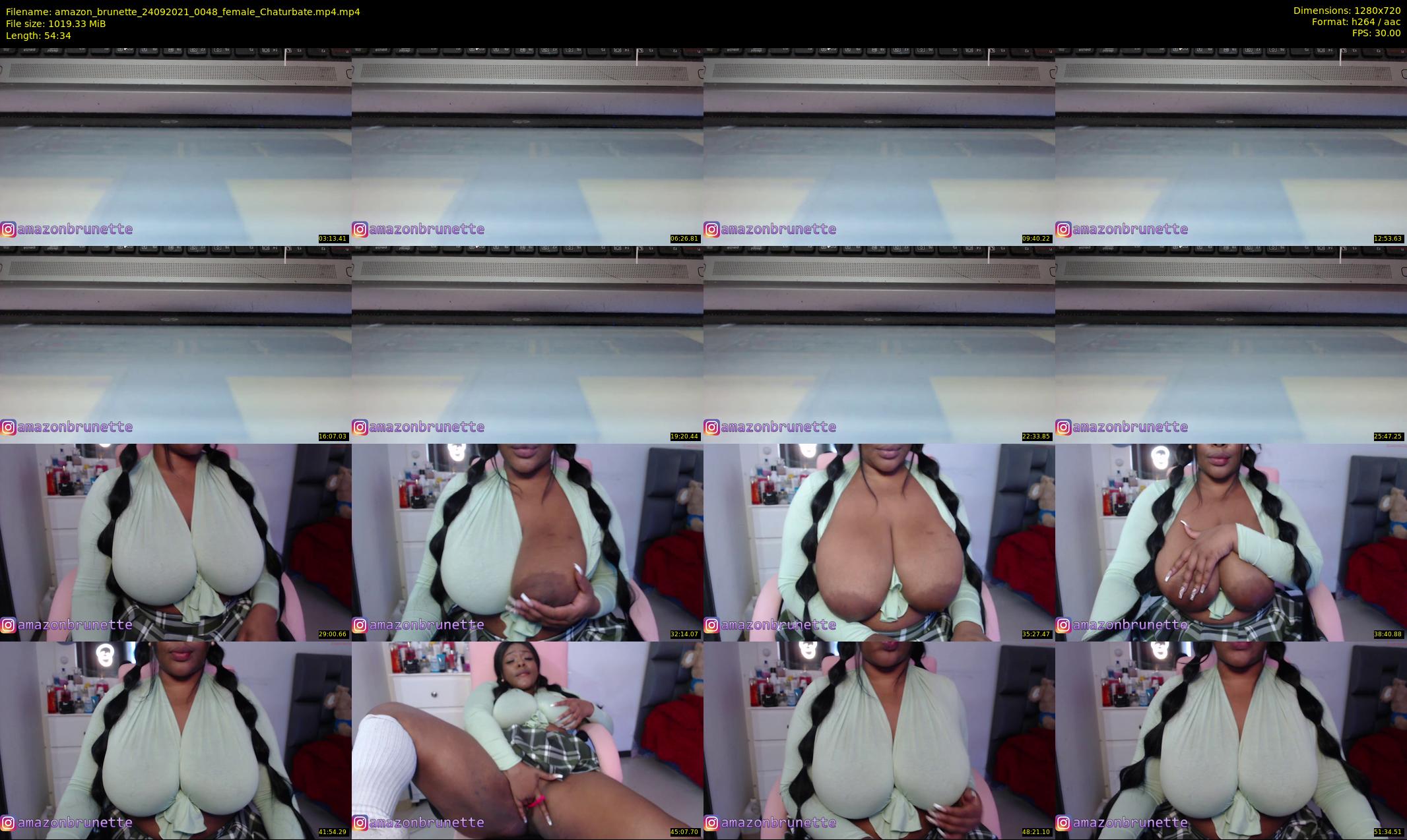 amazon_brunette — 55 minute Chaturbate female cam show recording, 720p, Sep 24, 2021