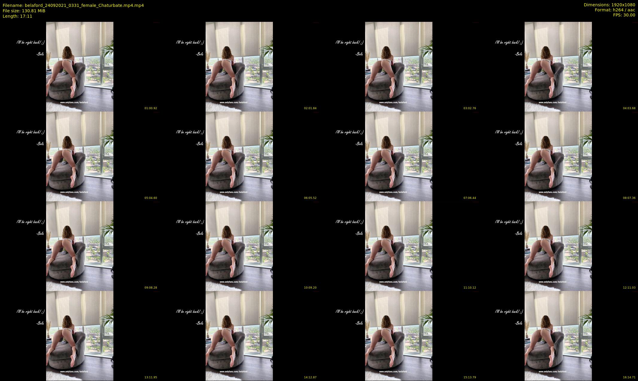 belaford — 18 minute Chaturbate female cam show recording, 1080p, Sep 24, 2021