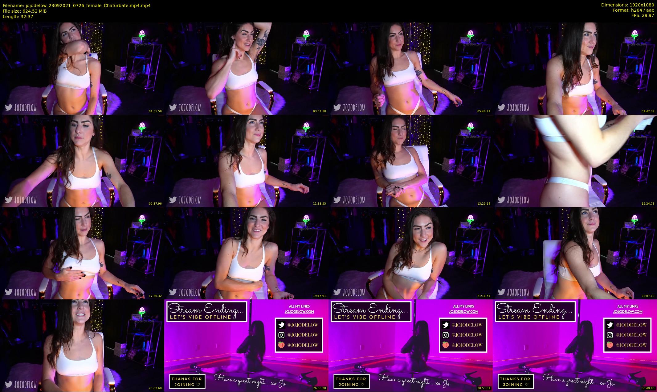 jojodelow — 33 minute Chaturbate female cam show recording, 1080p, Sep 23, 2021