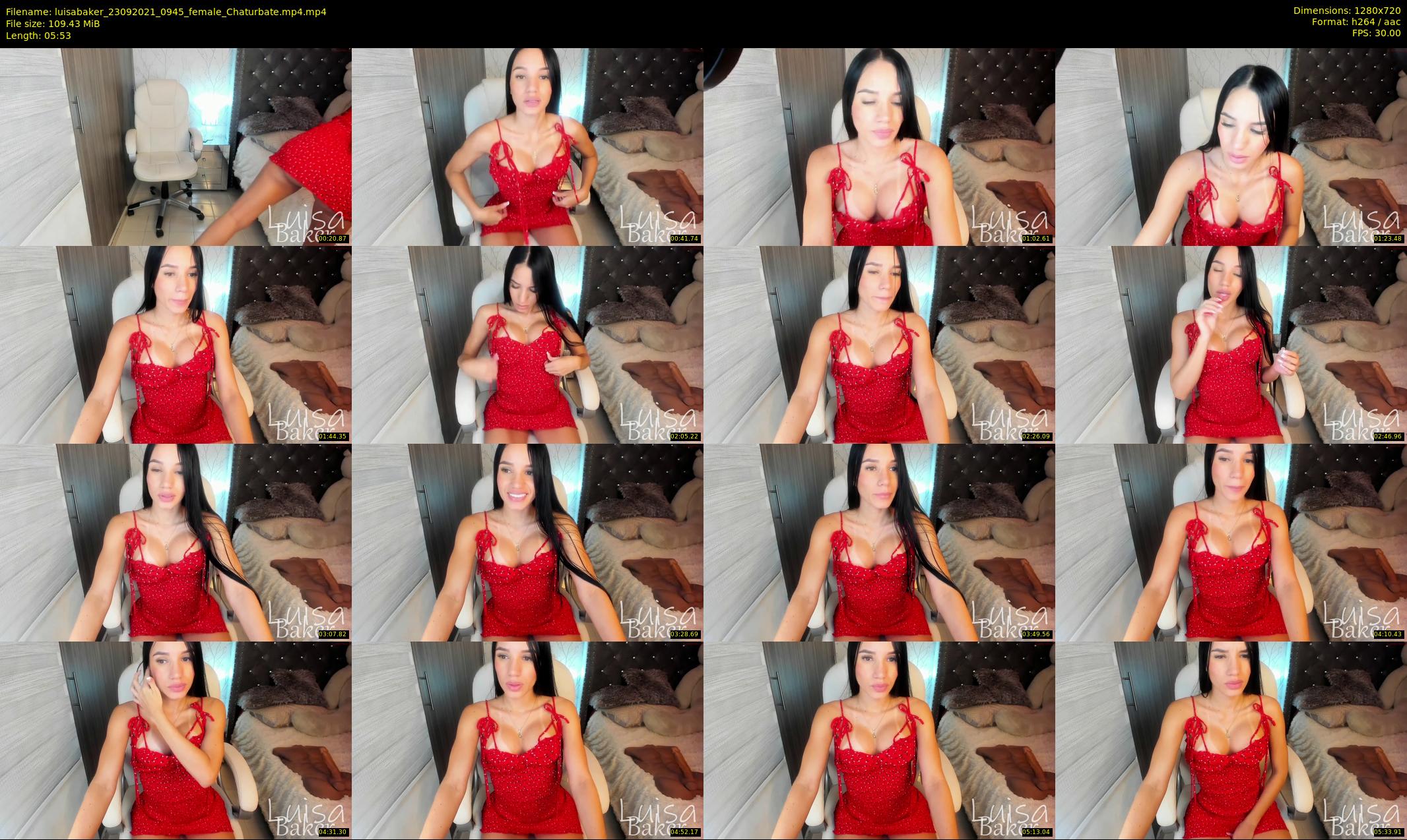 luisabaker — 6 minute Chaturbate female cam show recording, 720p, Sep 23, 2021