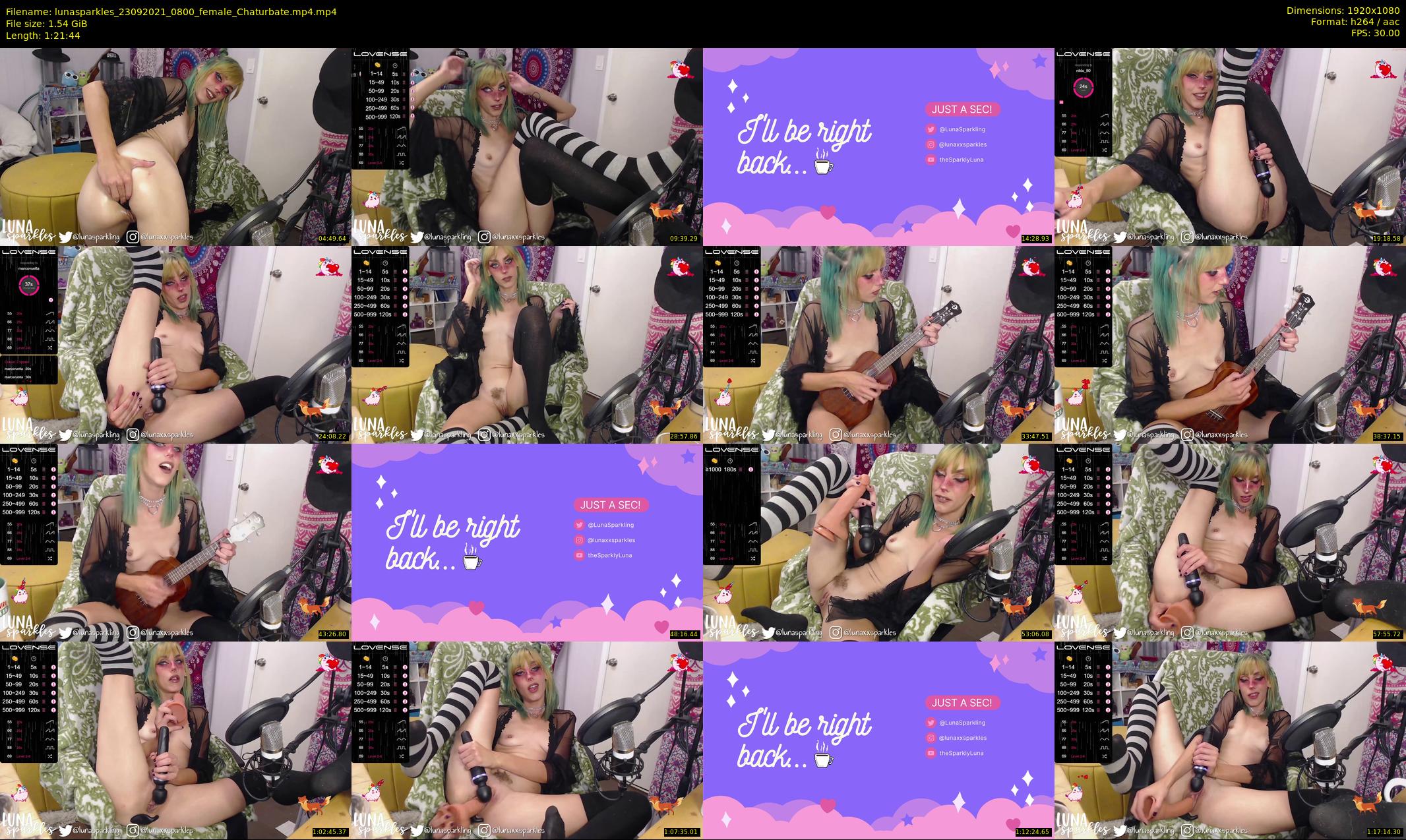 lunasparkles — 82 minute Chaturbate female cam show recording, 1080p, Sep 23, 2021