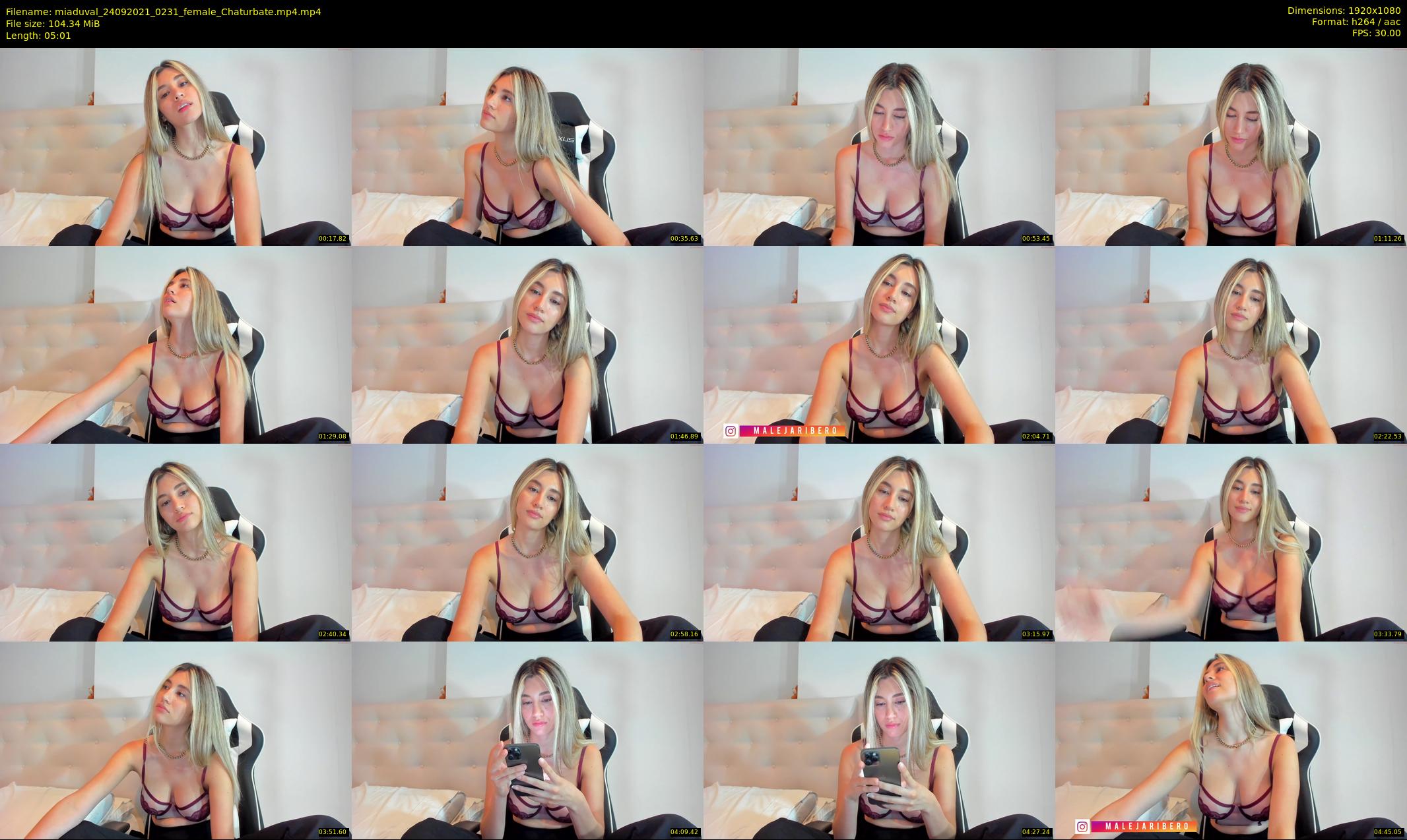 miaduval — 6 minute Chaturbate female cam show recording, 1080p, Sep 24, 2021