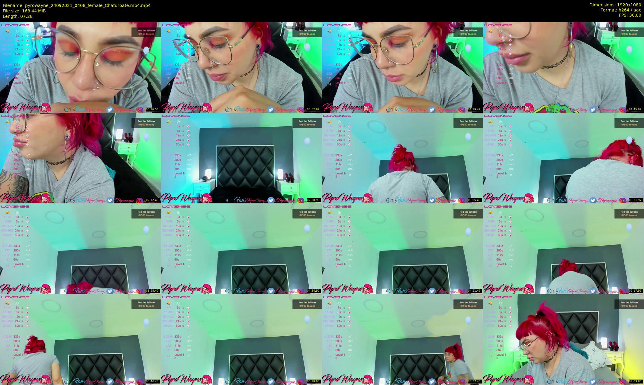 pyrowayne — 8 minute Chaturbate female cam show recording, 1080p, Sep 24, 2021