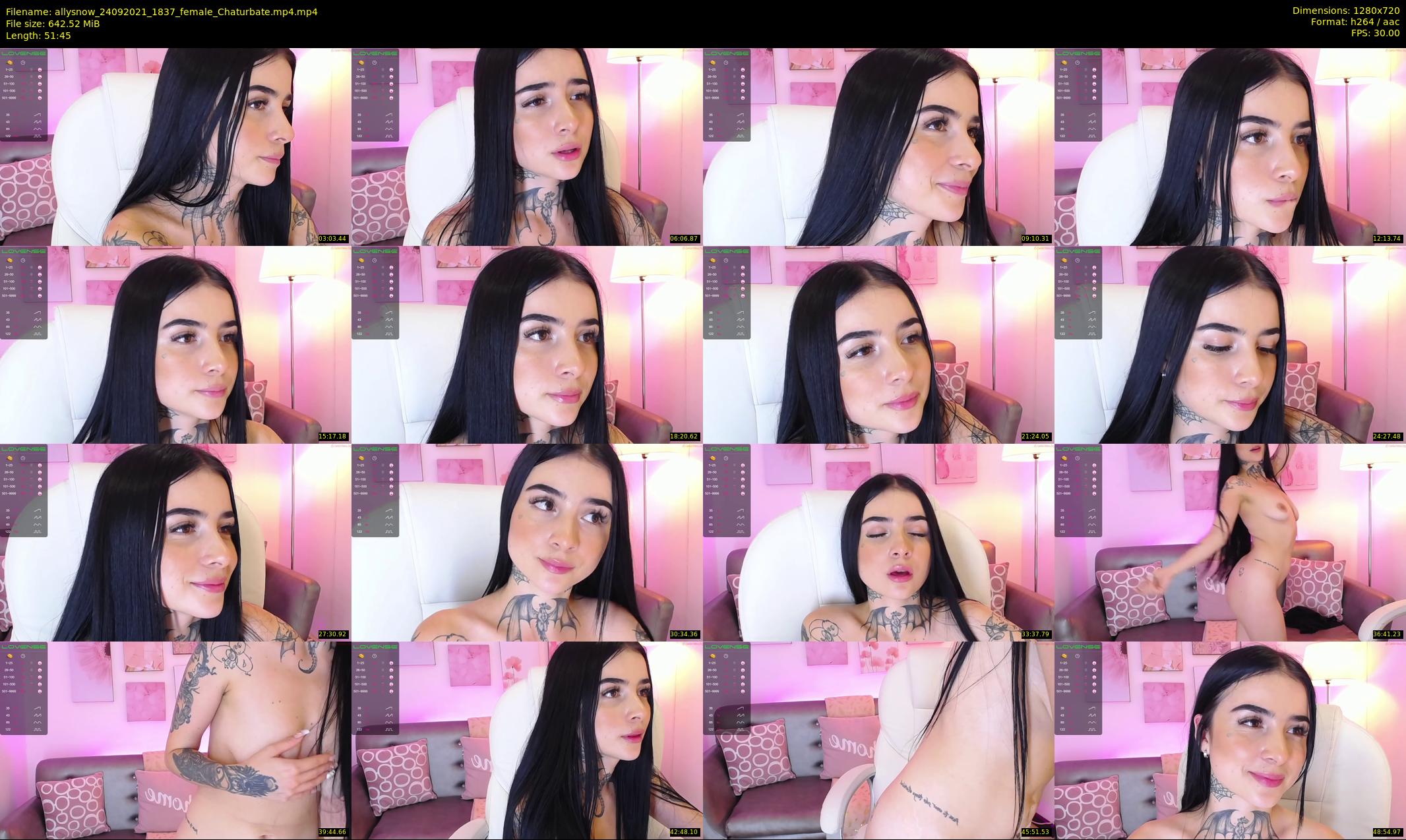 allysnow — 52 minute Chaturbate female cam show recording, 720p, Sep 24, 2021