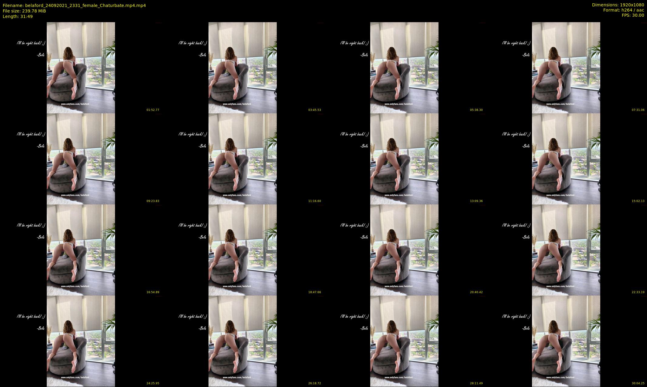 belaford — 32 minute Chaturbate female cam show recording, 1080p, Sep 24, 2021