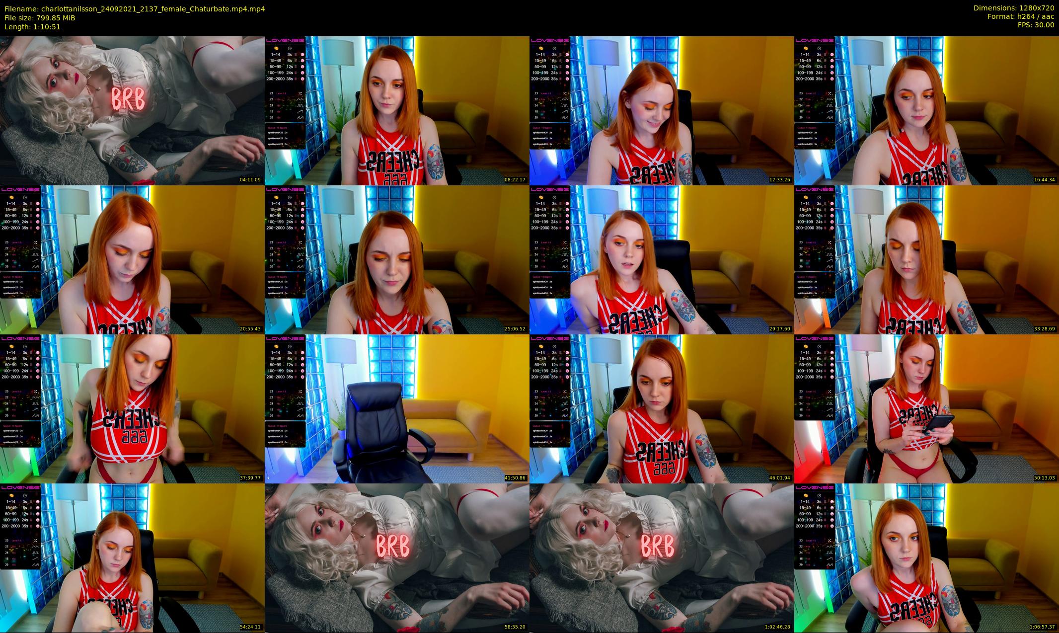 charlottanilsson — 71 minute Chaturbate female cam show recording, 720p, Sep 24, 2021