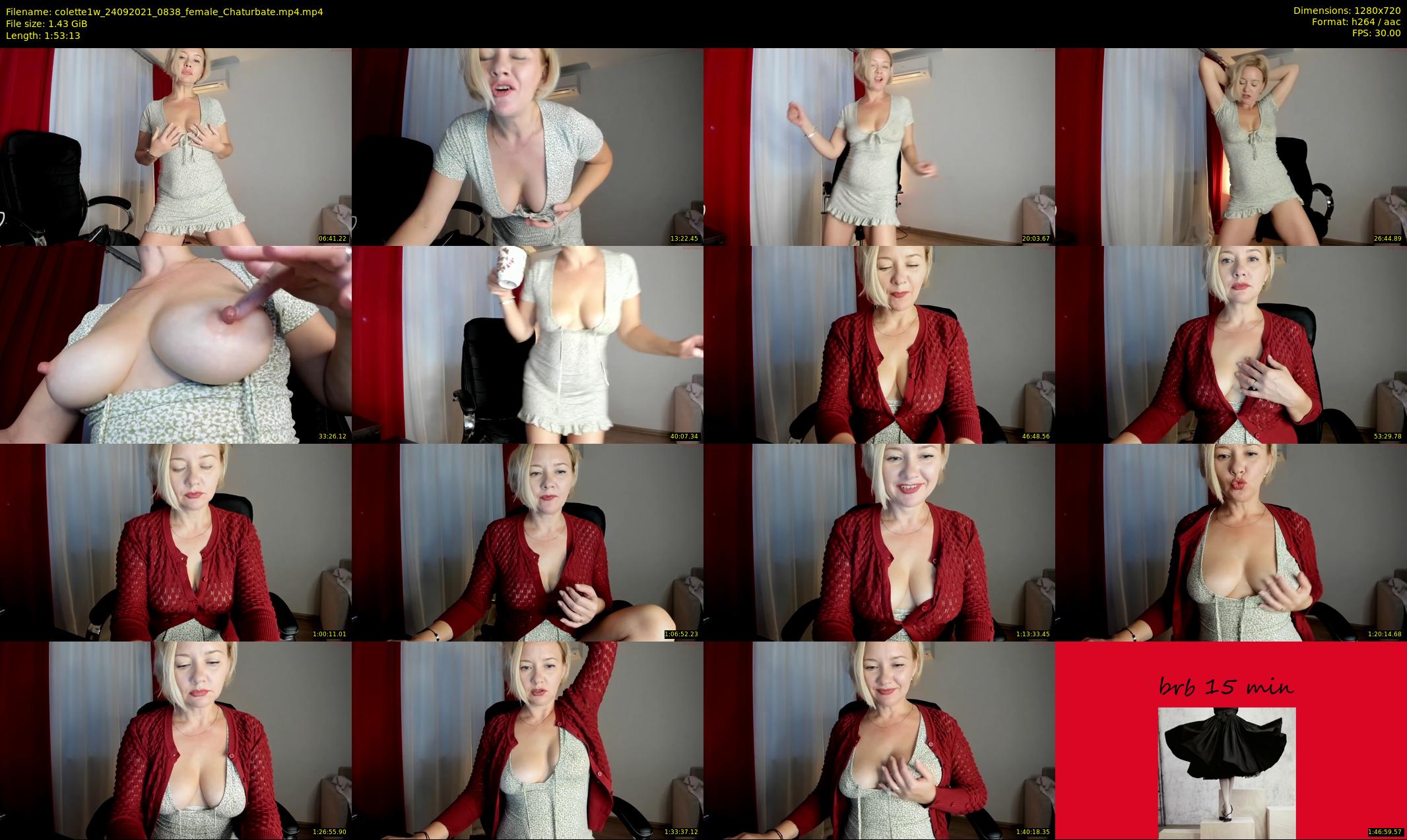 colette1w — 114 minute Chaturbate female cam show recording, 720p, Sep 24, 2021