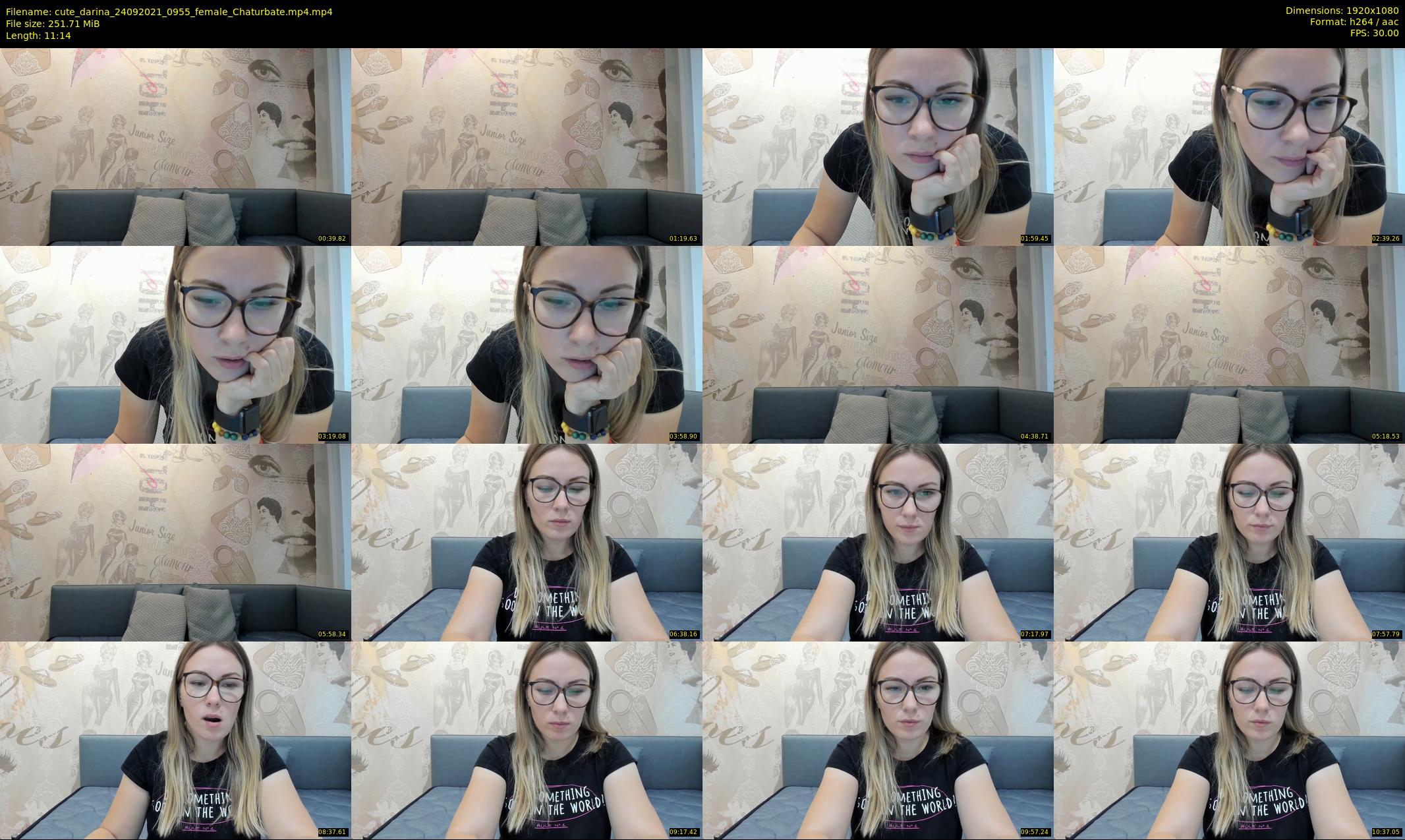 cute_darina — 12 minute Chaturbate female cam show recording, 1080p, Sep 24, 2021