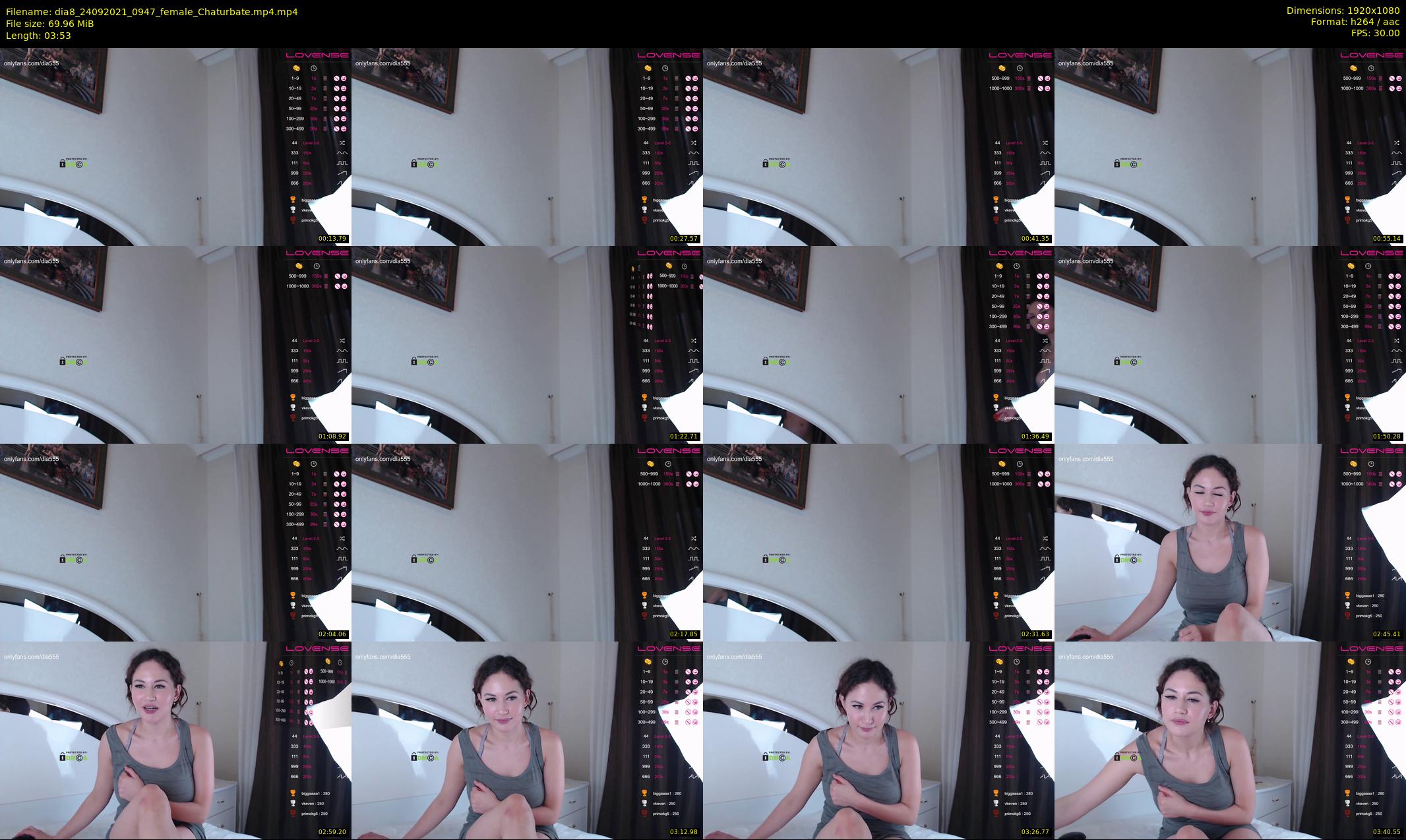 dia8 — 4 minute Chaturbate female cam show recording, 1080p, Sep 24, 2021