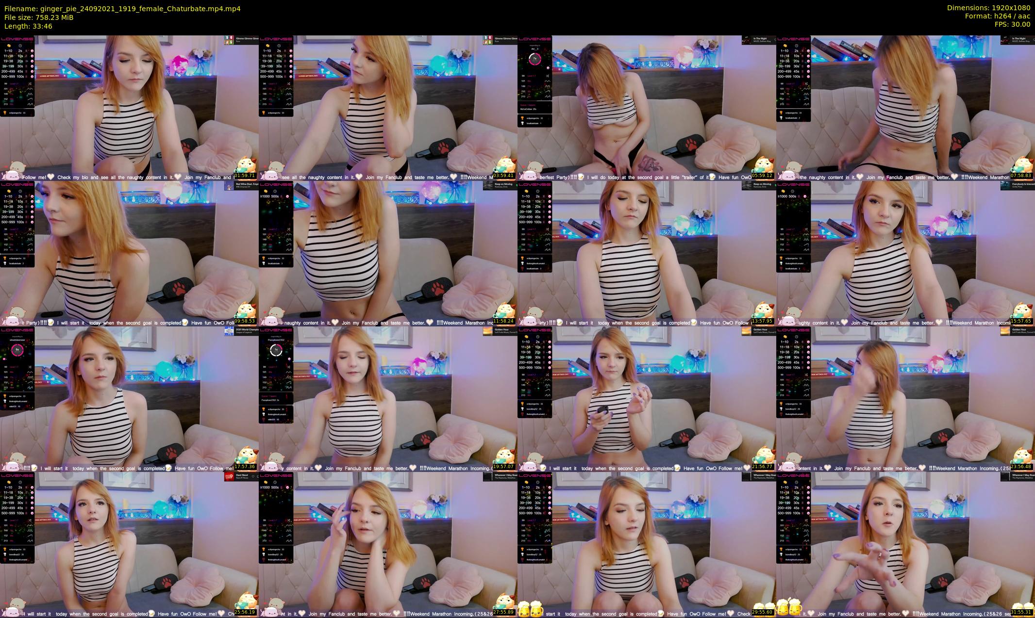 ginger_pie — 34 minute Chaturbate female cam show recording, 1080p, Sep 24, 2021