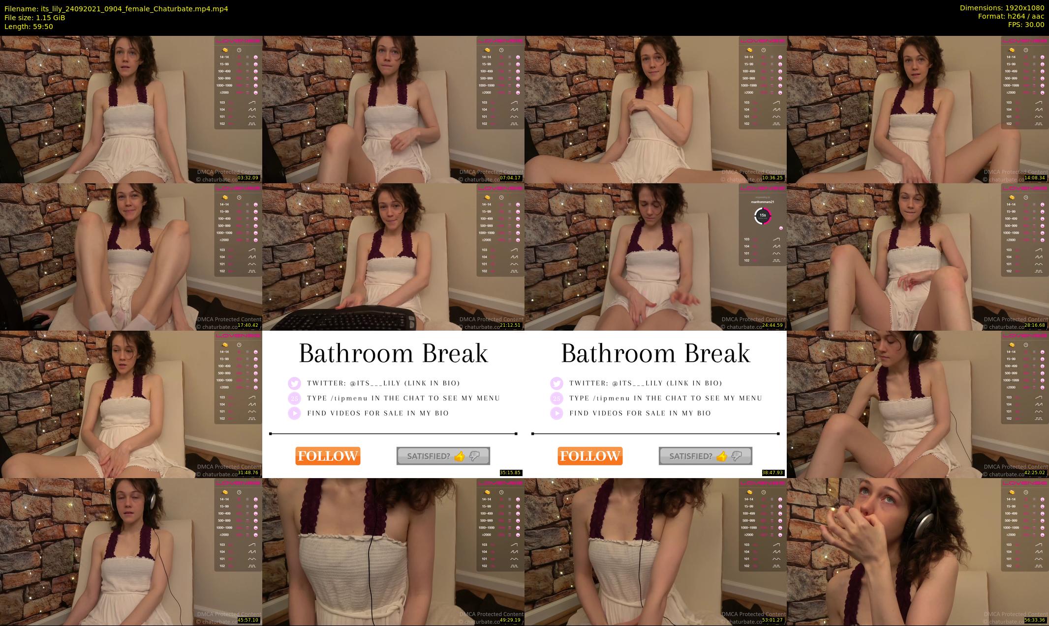 its_lily — 60 minute Chaturbate female cam show recording, 1080p, Sep 24, 2021