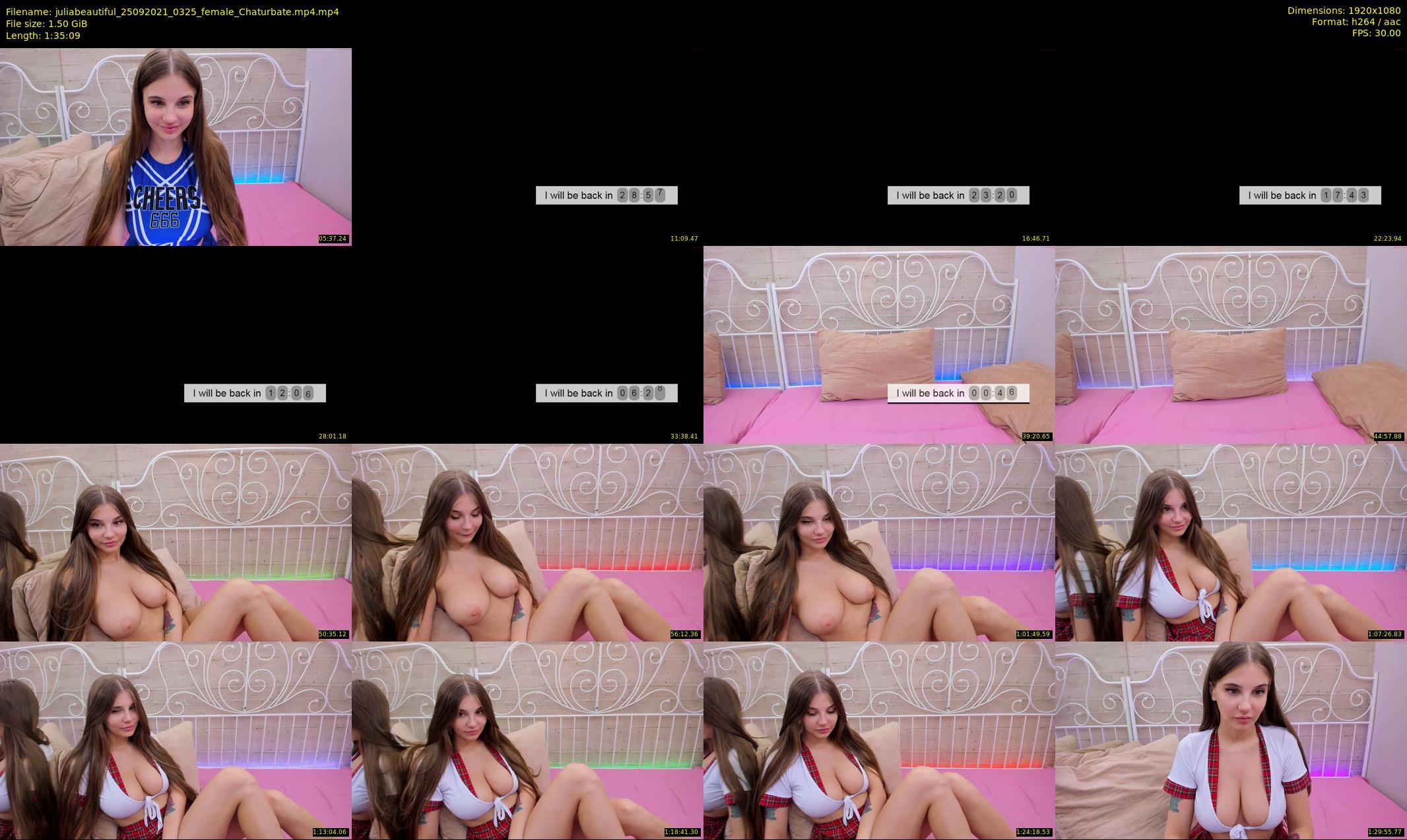 juliabeautiful — 96 minute Chaturbate female cam show recording, 1080p, Sep 25, 2021