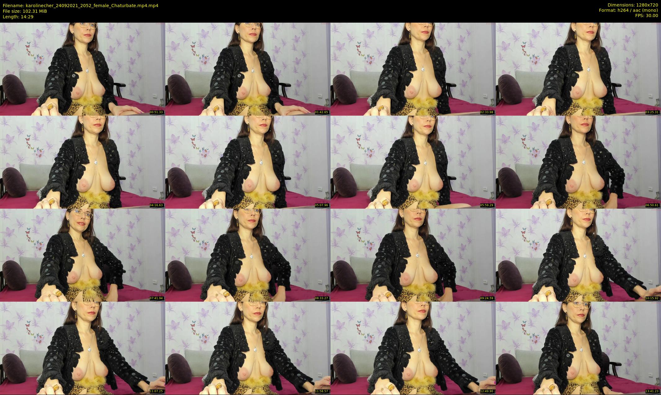 karolinecher — 15 minute Chaturbate female cam show recording, 720p, Sep 24, 2021