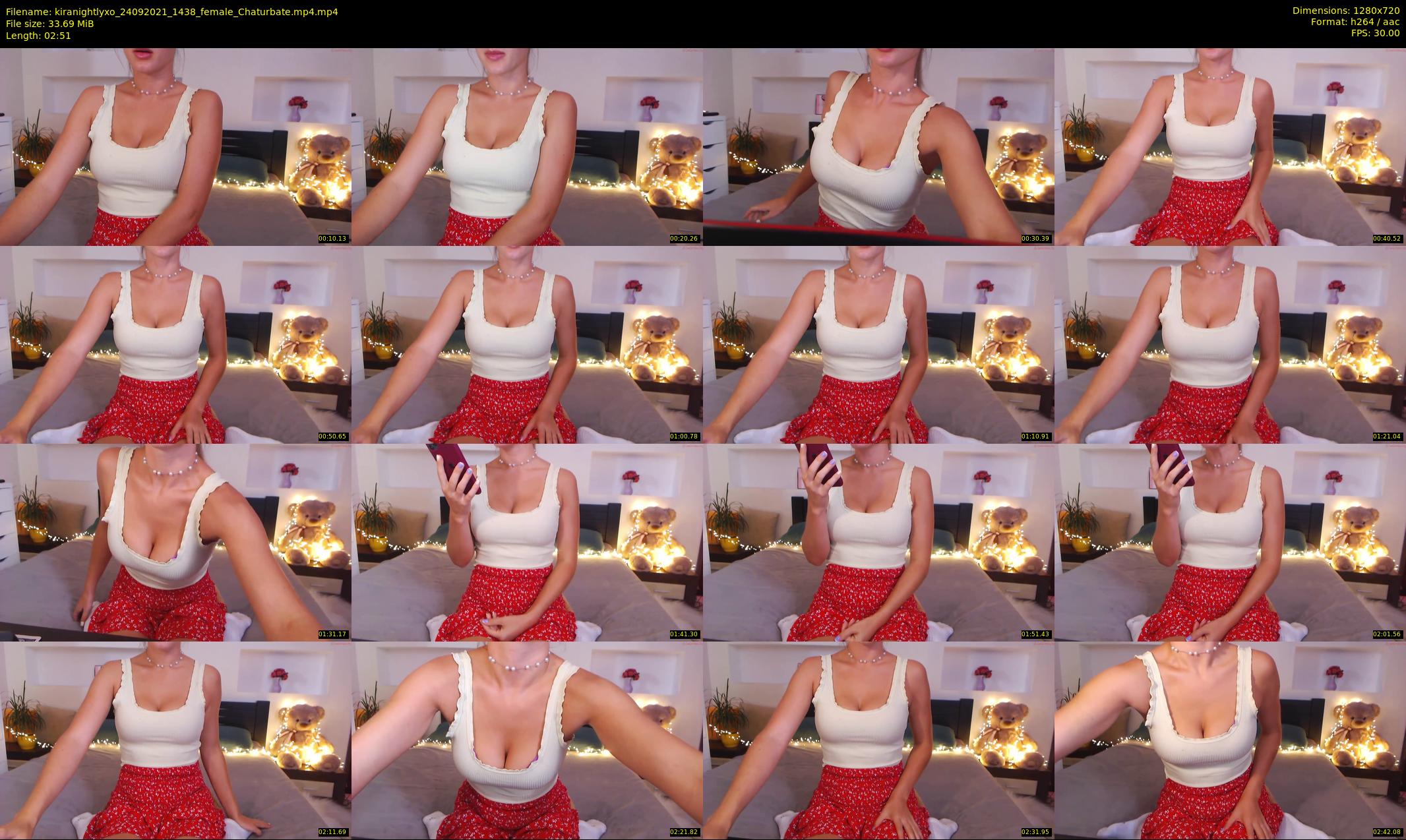 kiranightlyxo — 3 minute Chaturbate female cam show recording, 720p, Sep 24, 2021