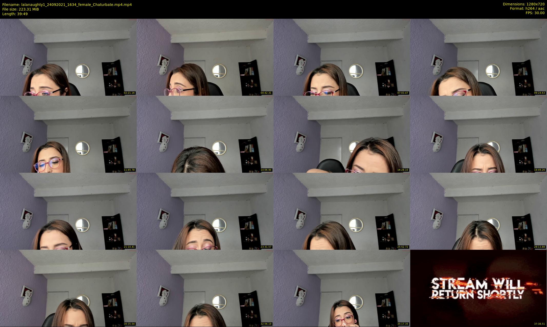 lalanaughty1 — 40 minute Chaturbate female cam show recording, 720p, Sep 24, 2021
