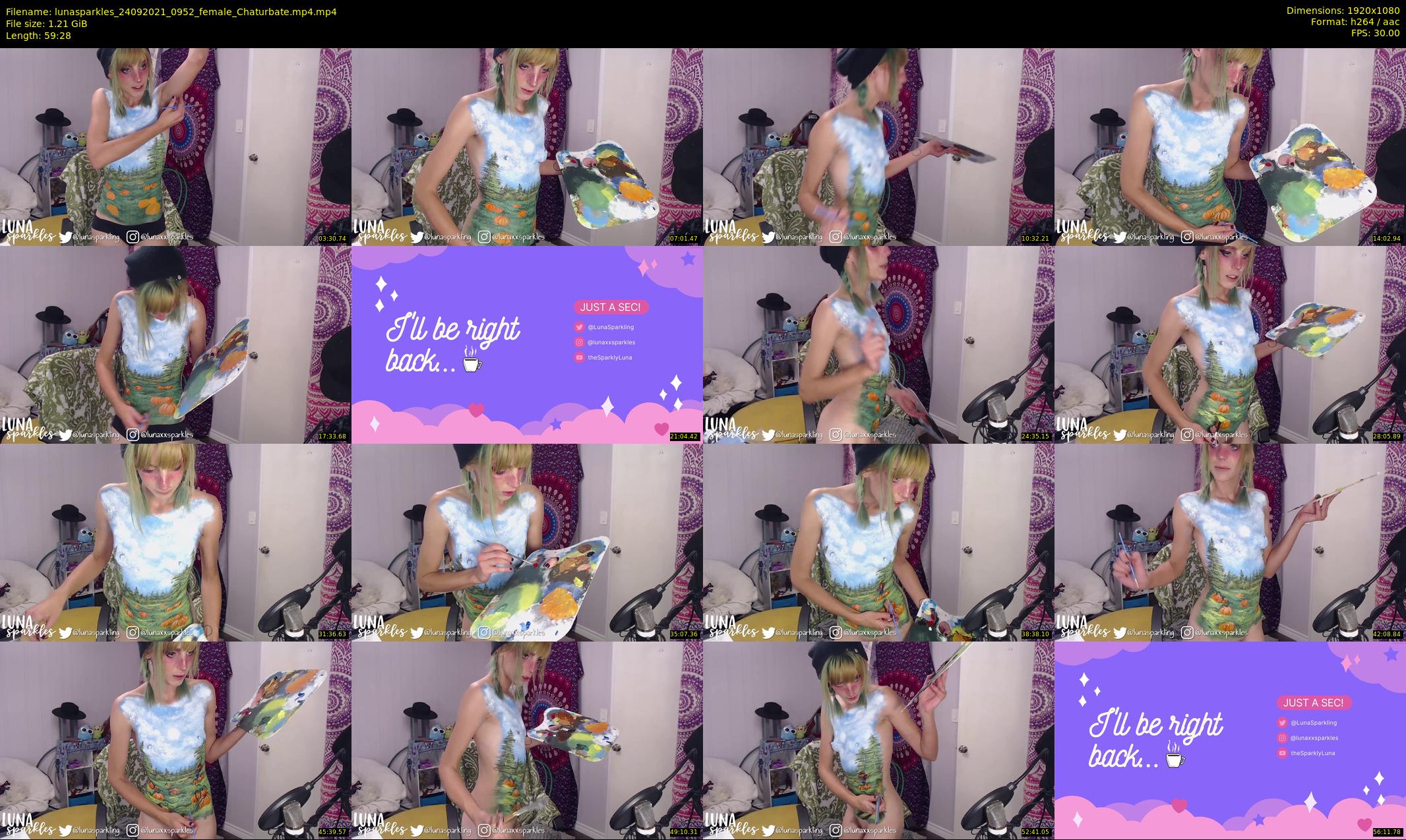 lunasparkles — 60 minute Chaturbate female cam show recording, 1080p, Sep 24, 2021