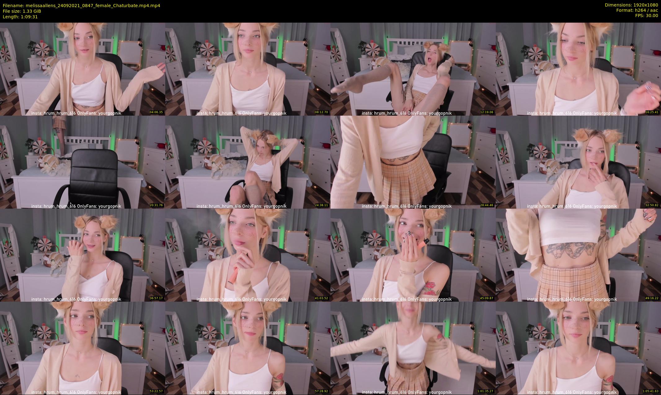 melissaallens — 70 minute Chaturbate female cam show recording, 1080p, Sep 24, 2021